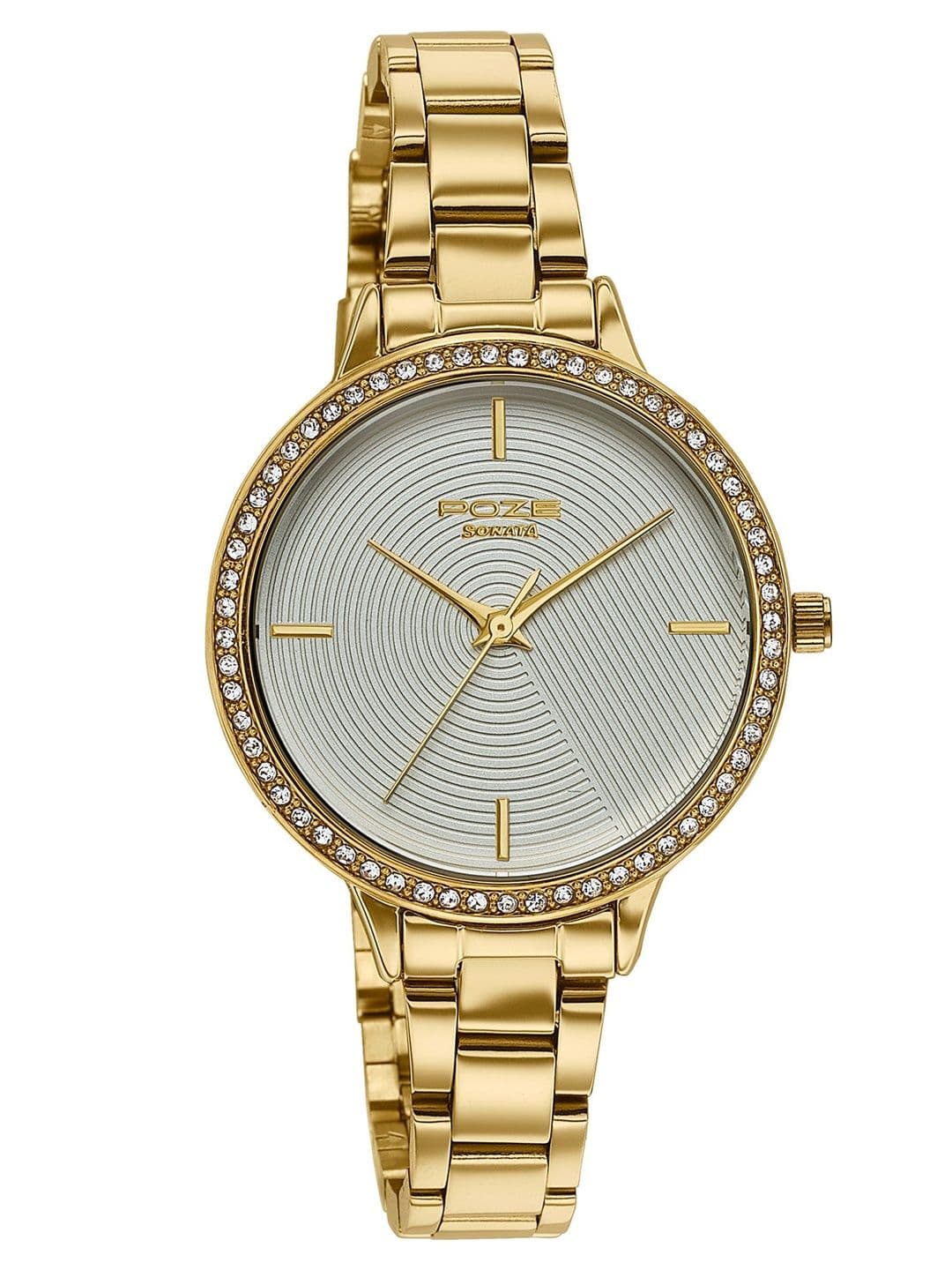 Sonata Women Poze 9 Quartz Analog Silver Dial Watch - SP80187YM01W thumbnail 6