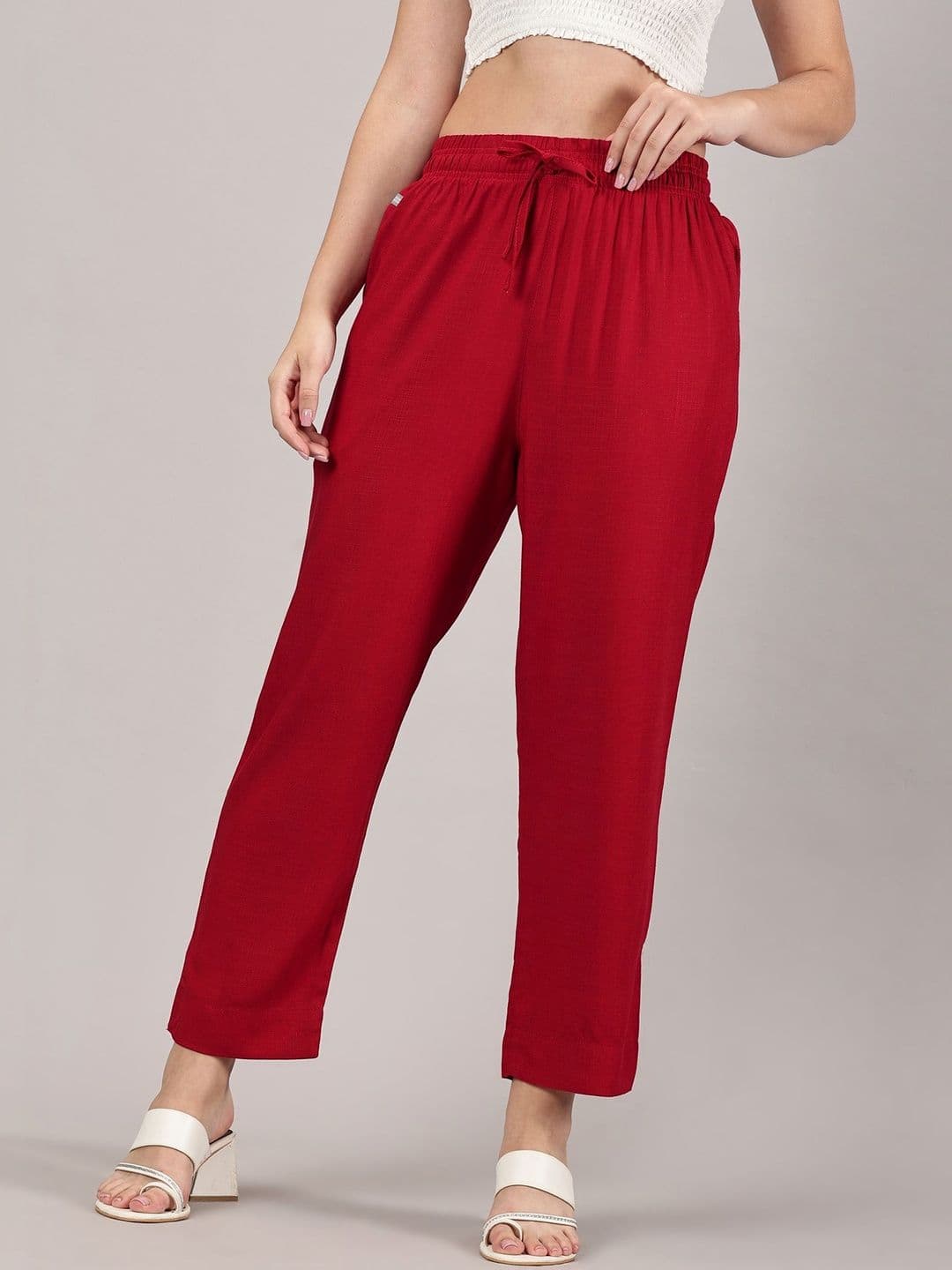 Sadda Fashion Women Relaxed Fit Mid Rise Trousers - view 1