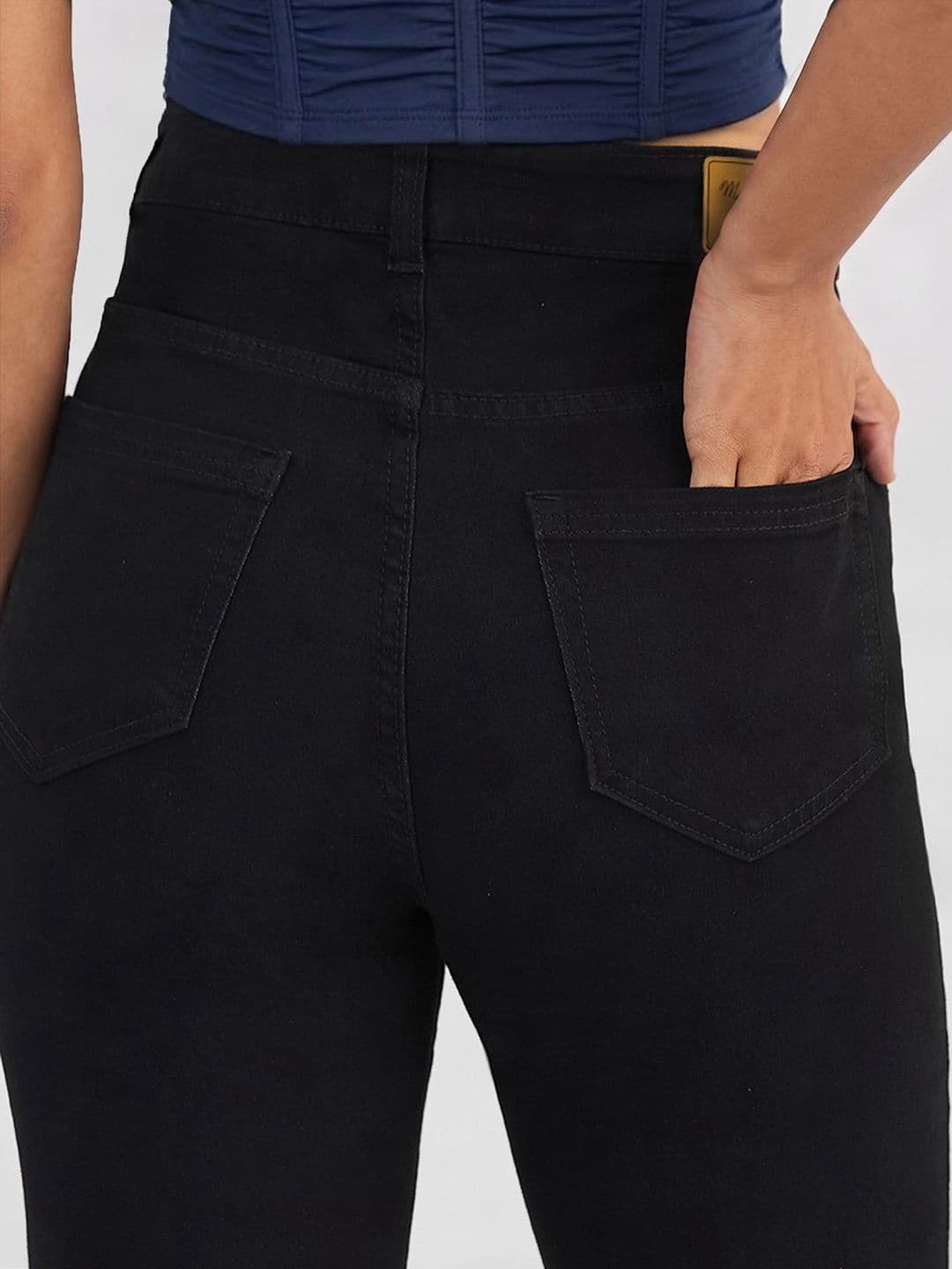 Mast & Harbour Women Bootcut High Rise Clean Look Regular Stretchable Denim Jeans thumbnail 4
