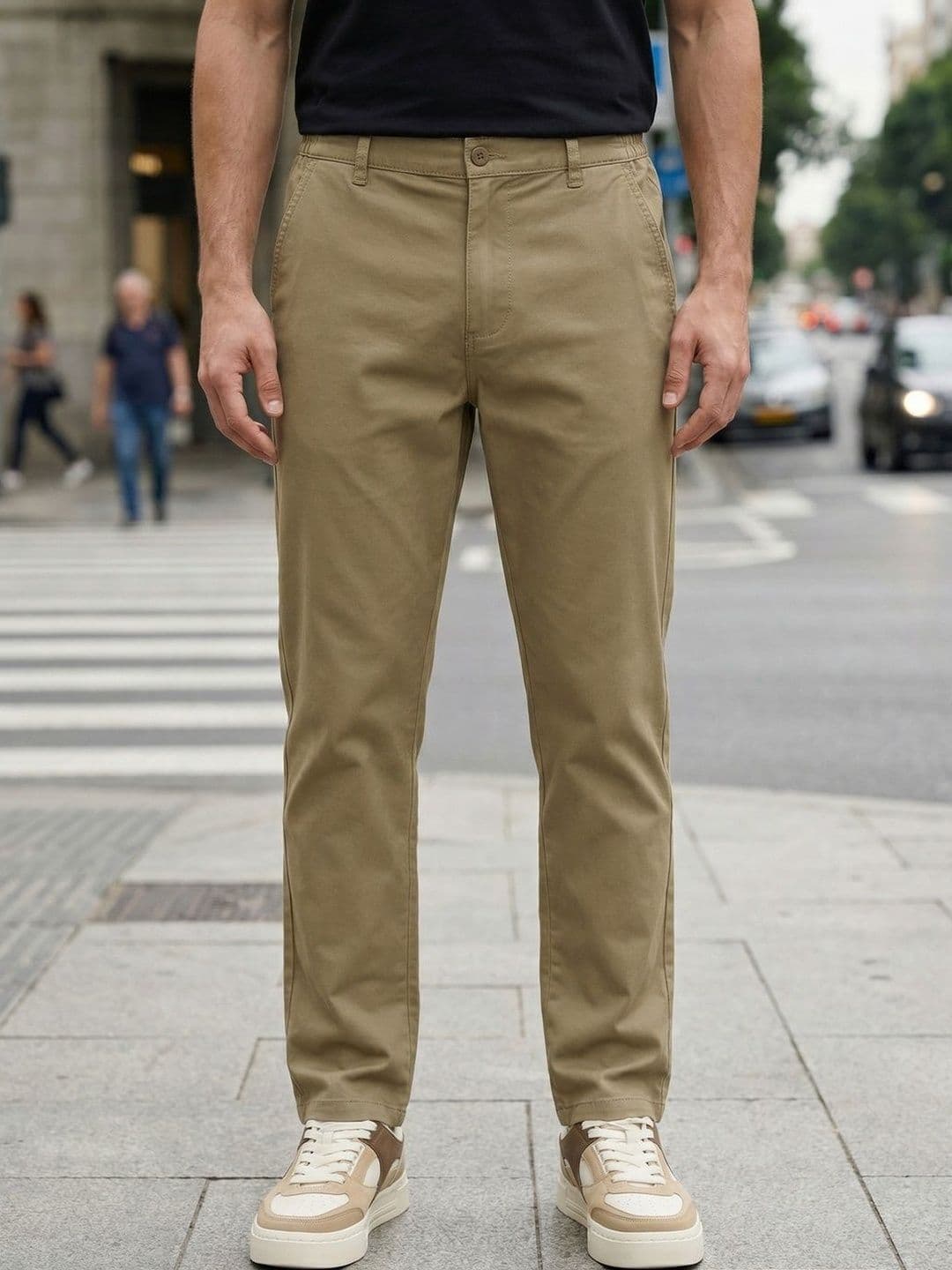 NOBERO Men Straight Fit Chinos Trousers thumbnail 5