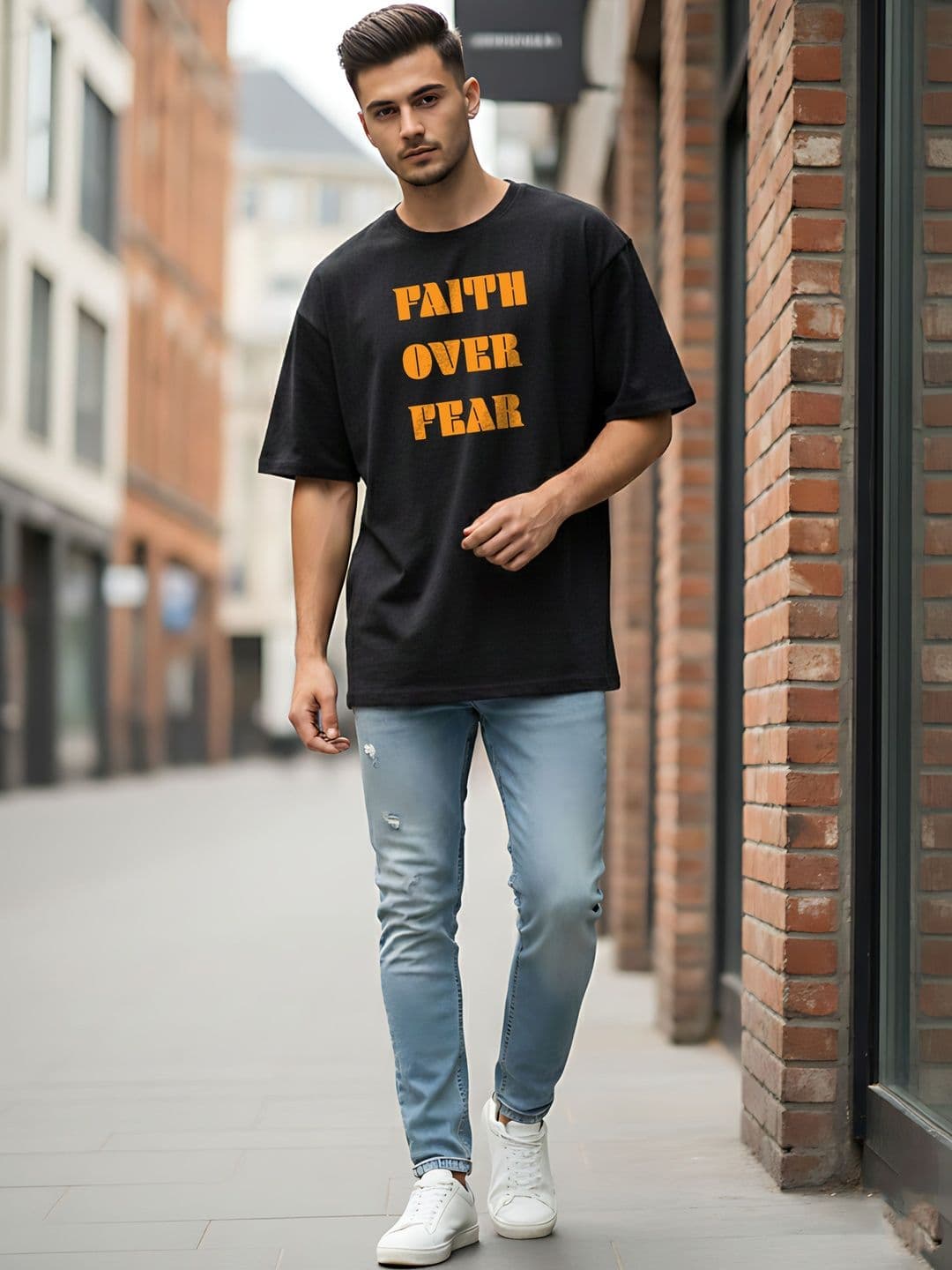 Kook N Keech Men Typography Printed Drop-Shoulder Sleeves T-shirt thumbnail 5