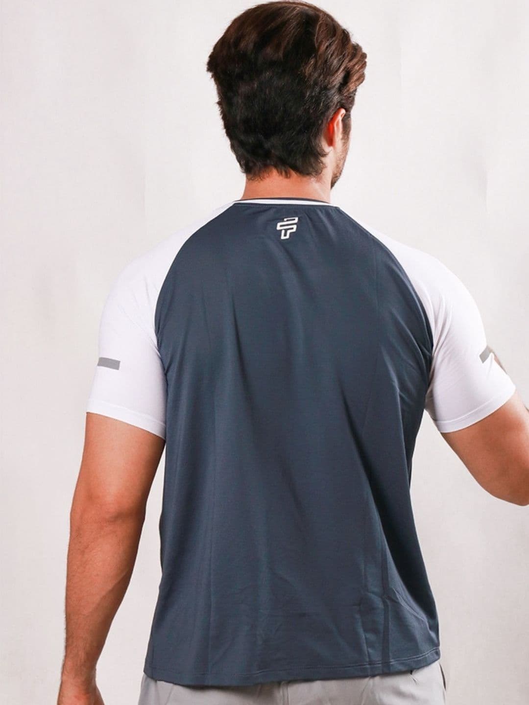 Flecto Men Gun Metal Raglan Jersey Regular Fit Gym & Casual Half Sleeve T-Shirt thumbnail 5