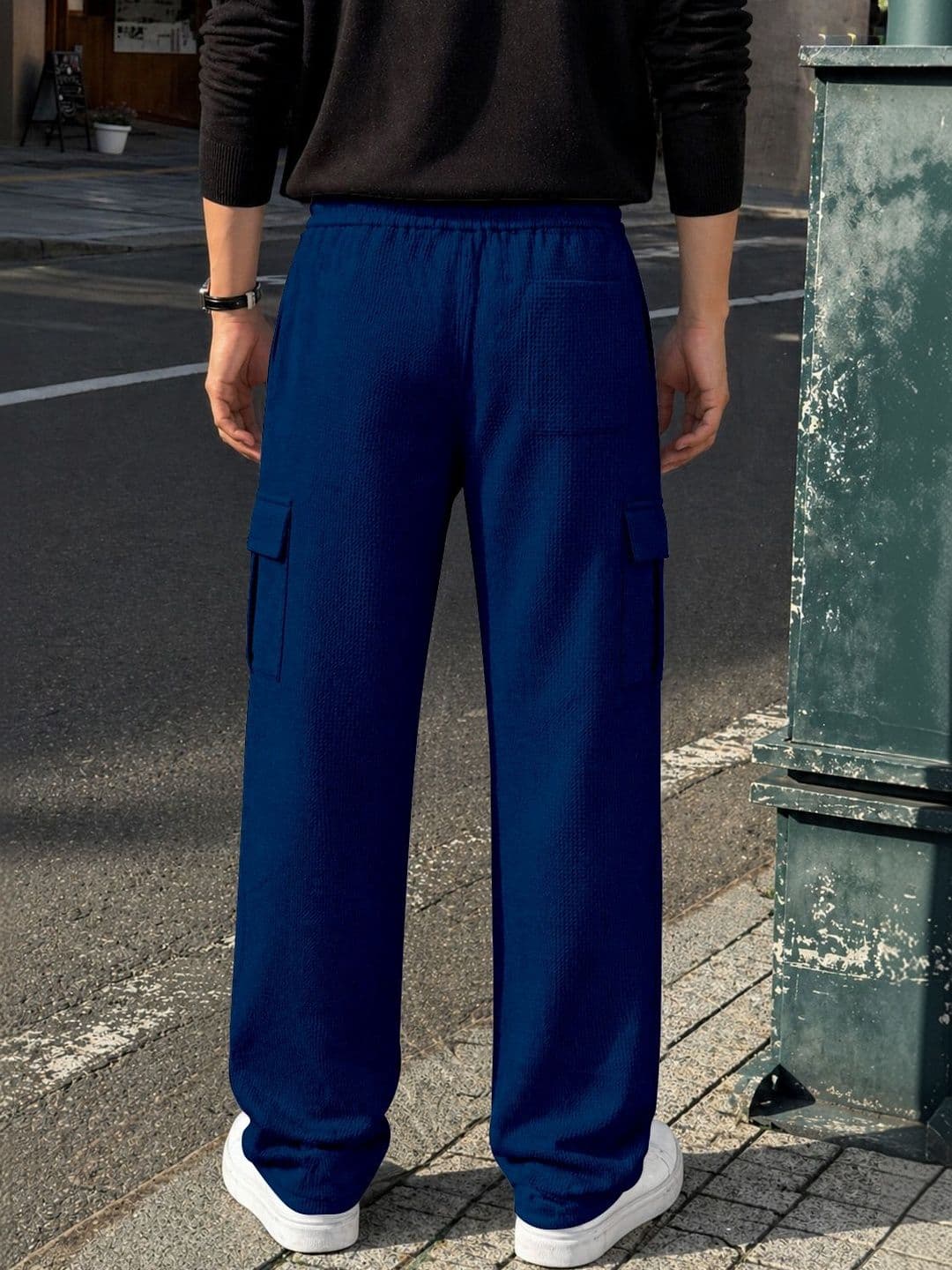 SZN Men Regular Fit Textured Cargos thumbnail 4