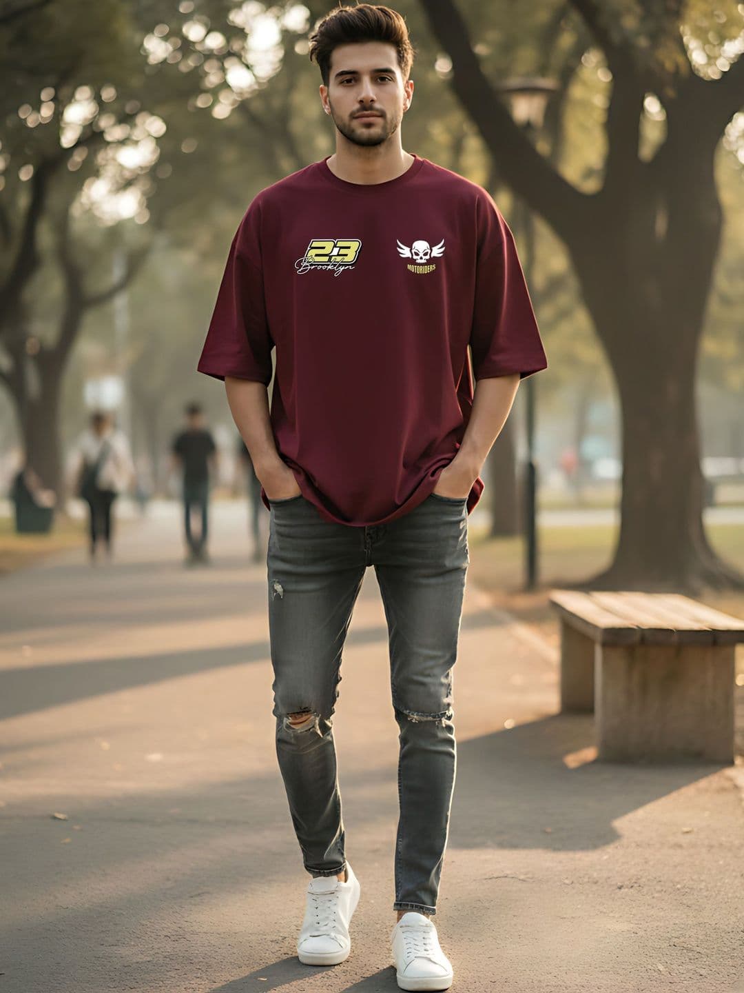 Kook N Keech Men Printed Drop-Shoulder Sleeves T-shirt thumbnail 5