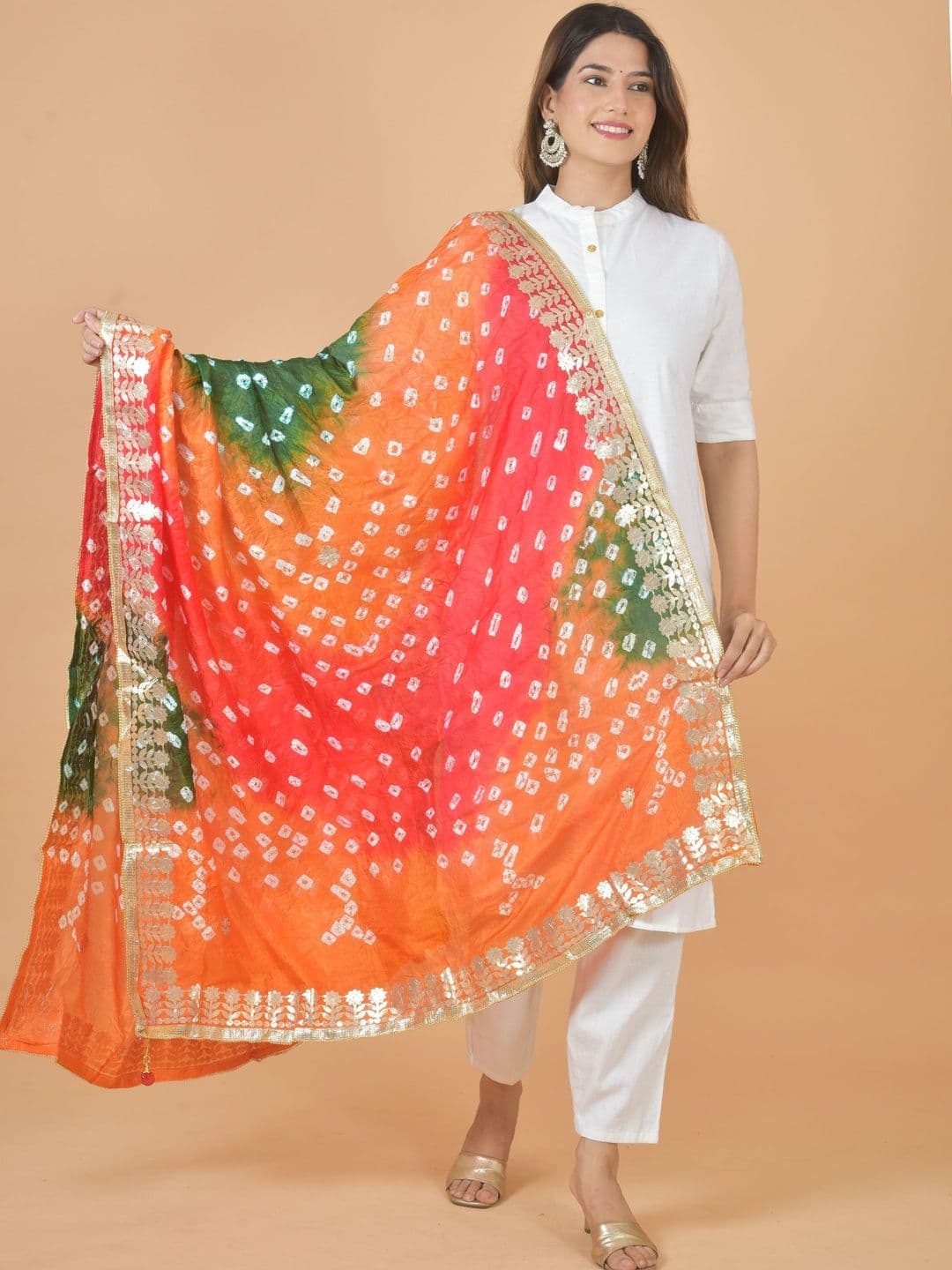 Kuhika Dyed Art Silk Dupatta with Zari thumbnail 5