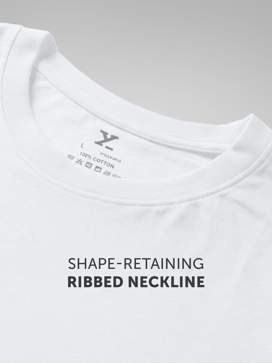 XYXX Men White Pace Intellieaze Cotton Crew Neck Lounge Tshirts thumbnail 2