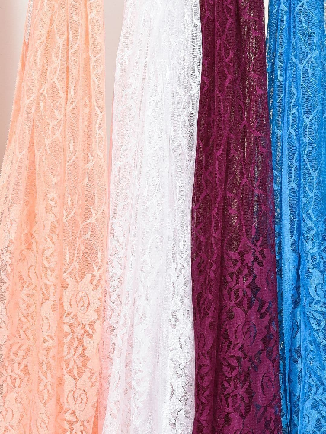 Kuhika Pack Of 4 Woven Design Dupatta thumbnail 4