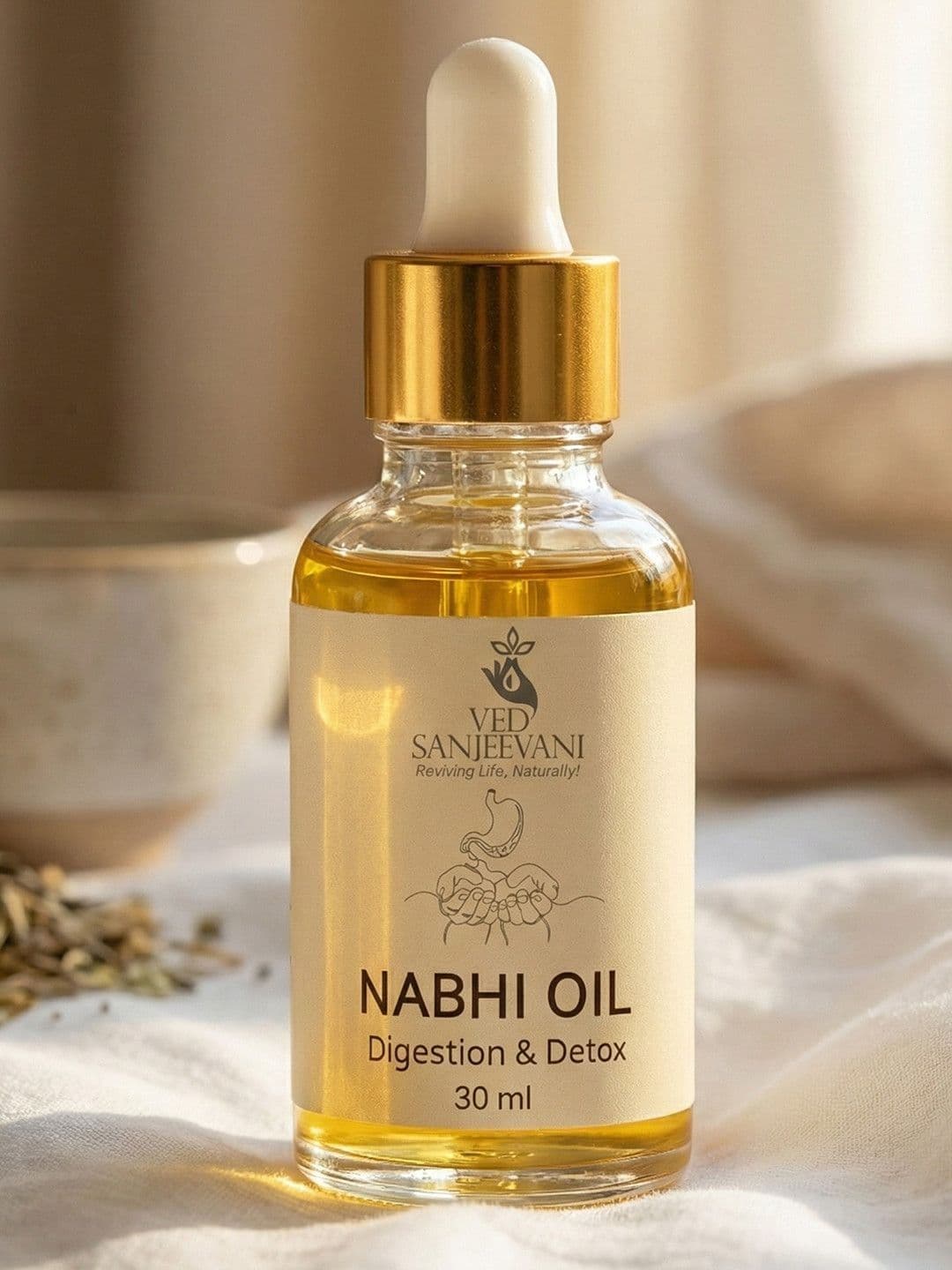 Ved Sanjeevani Digestion & Detox Nabhi Oil- 30 ml - view 1