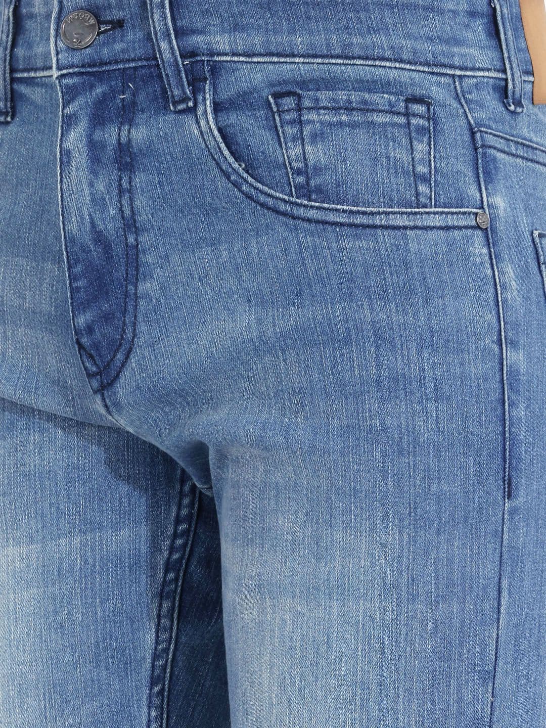 WROGN Men Straight Fit Light Fade Stretchable Jeans thumbnail 6