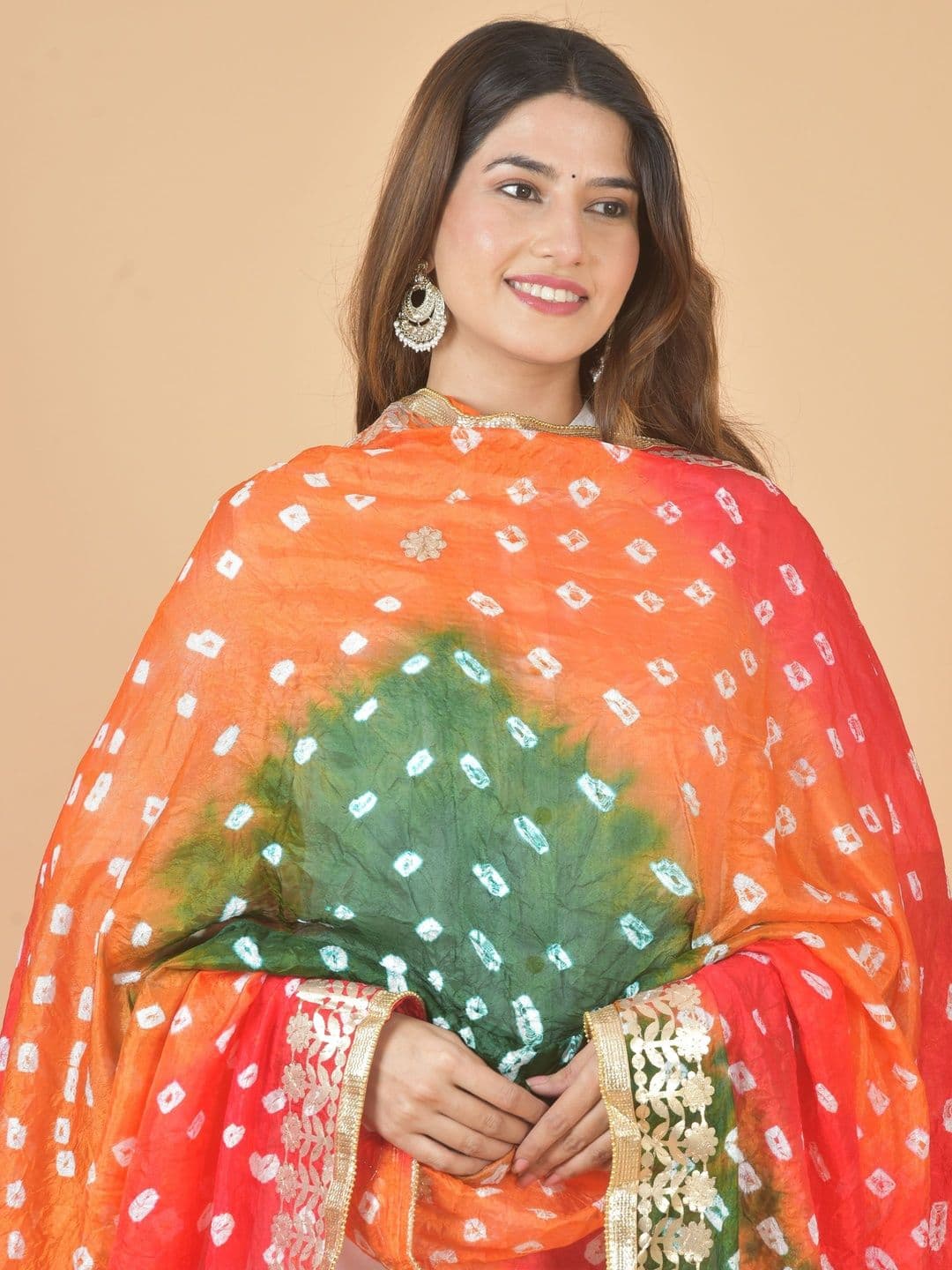 Kuhika Dyed Art Silk Dupatta with Zari thumbnail 4