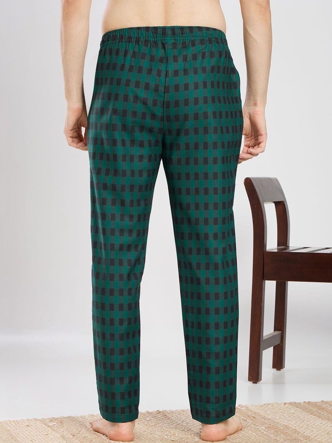 ETC Checked  Mid-Rise Straight Lounge Pants thumbnail 2