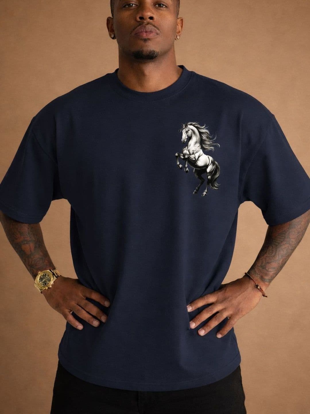 Mast & Harbour Men Printed T-shirt thumbnail 5
