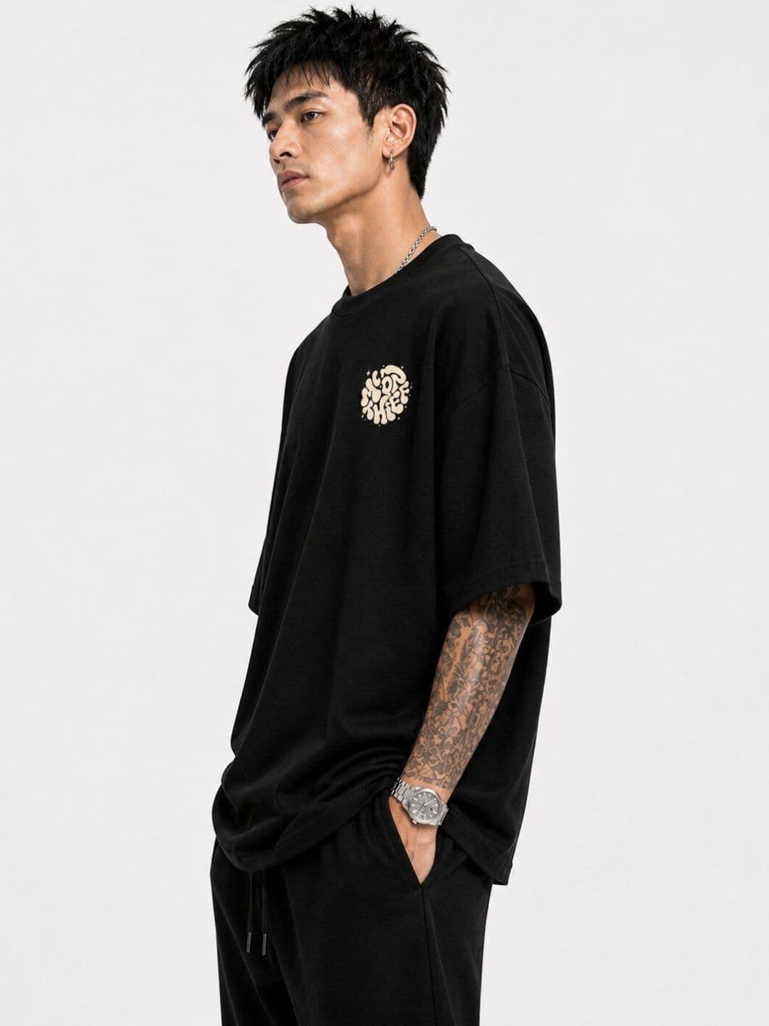 HASTEN Moon Thief Graphic Oversized Cotton T-shirt thumbnail 2