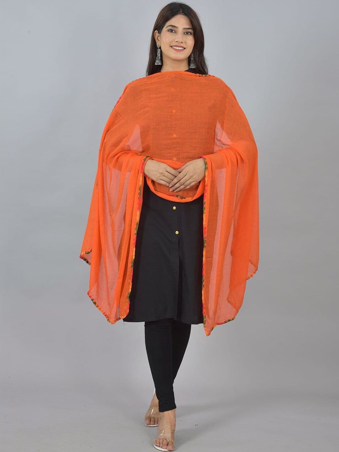 Kuhika Pack Of 4 Dupatta with Thread Work thumbnail 3
