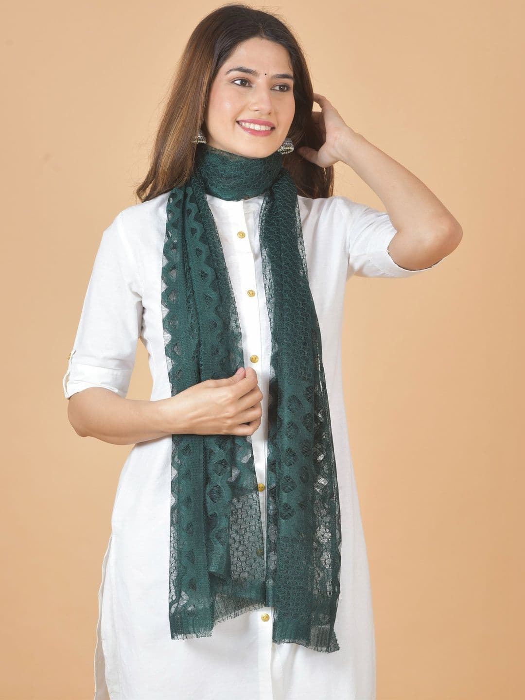 Kuhika Pack Of 7 Woven Design Dupatta thumbnail 2