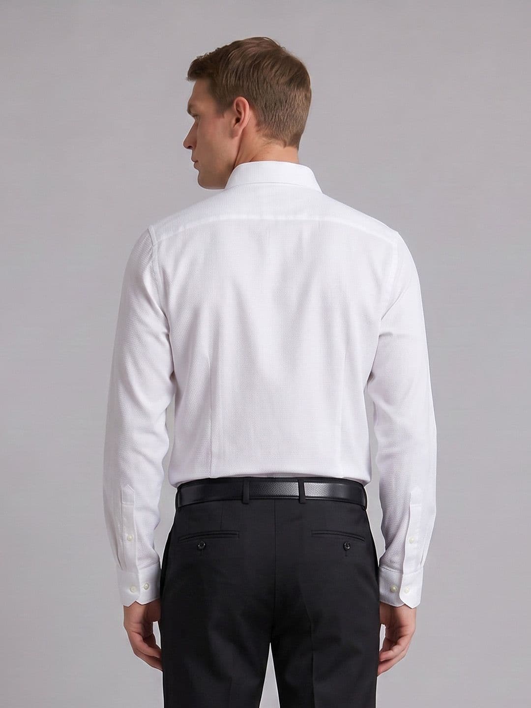 Blackberrys Textured Pure Cotton Formal Shirt thumbnail 4