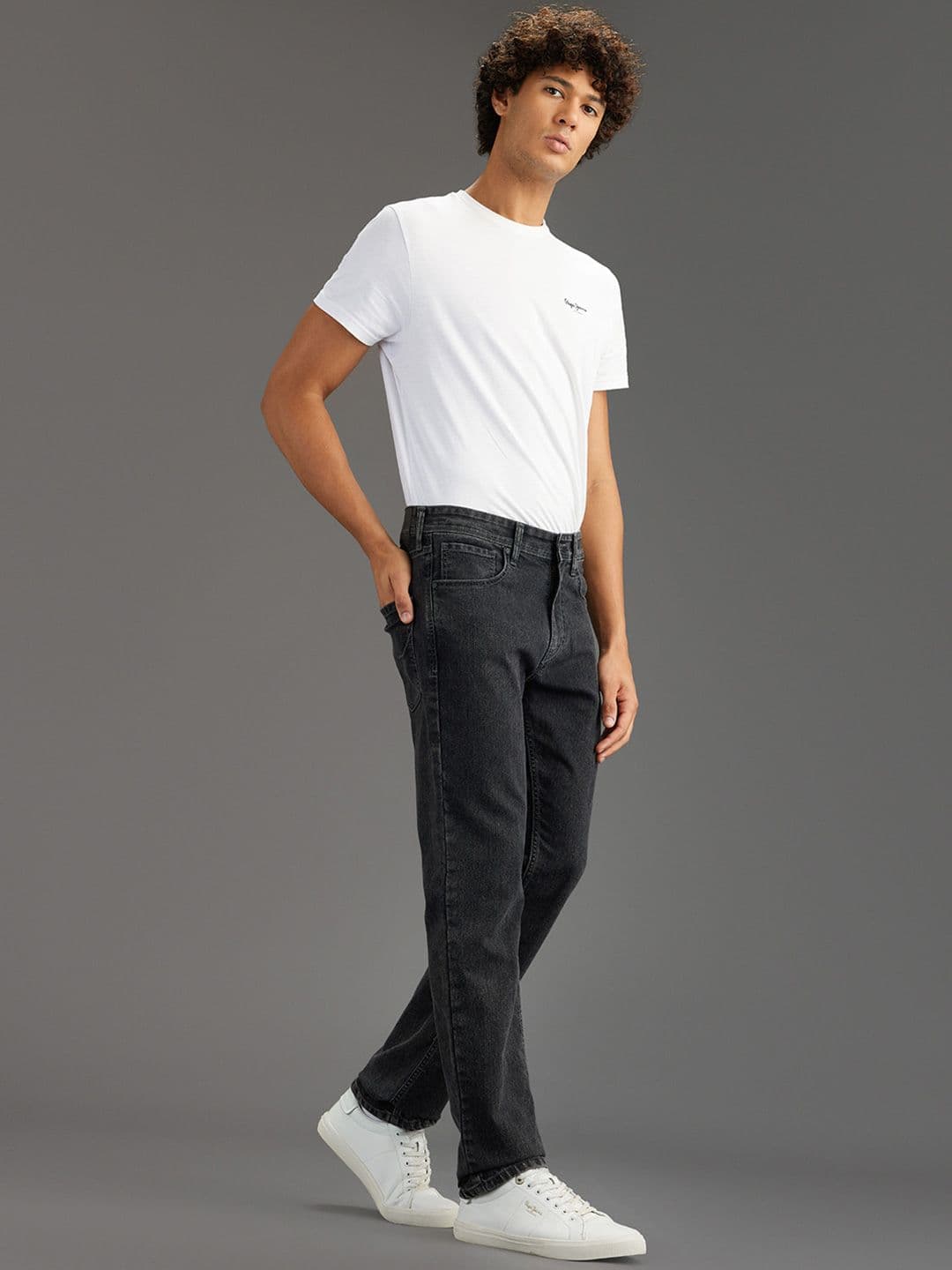 Pepe Jeans Men Holborne Straight Fit Mid-Rise Light Fade Stretchable Jeans thumbnail 5