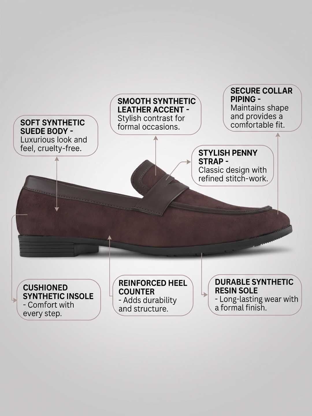 HERE&NOW Men Round Toe Slip-On Shoes Formal Shoes thumbnail 7