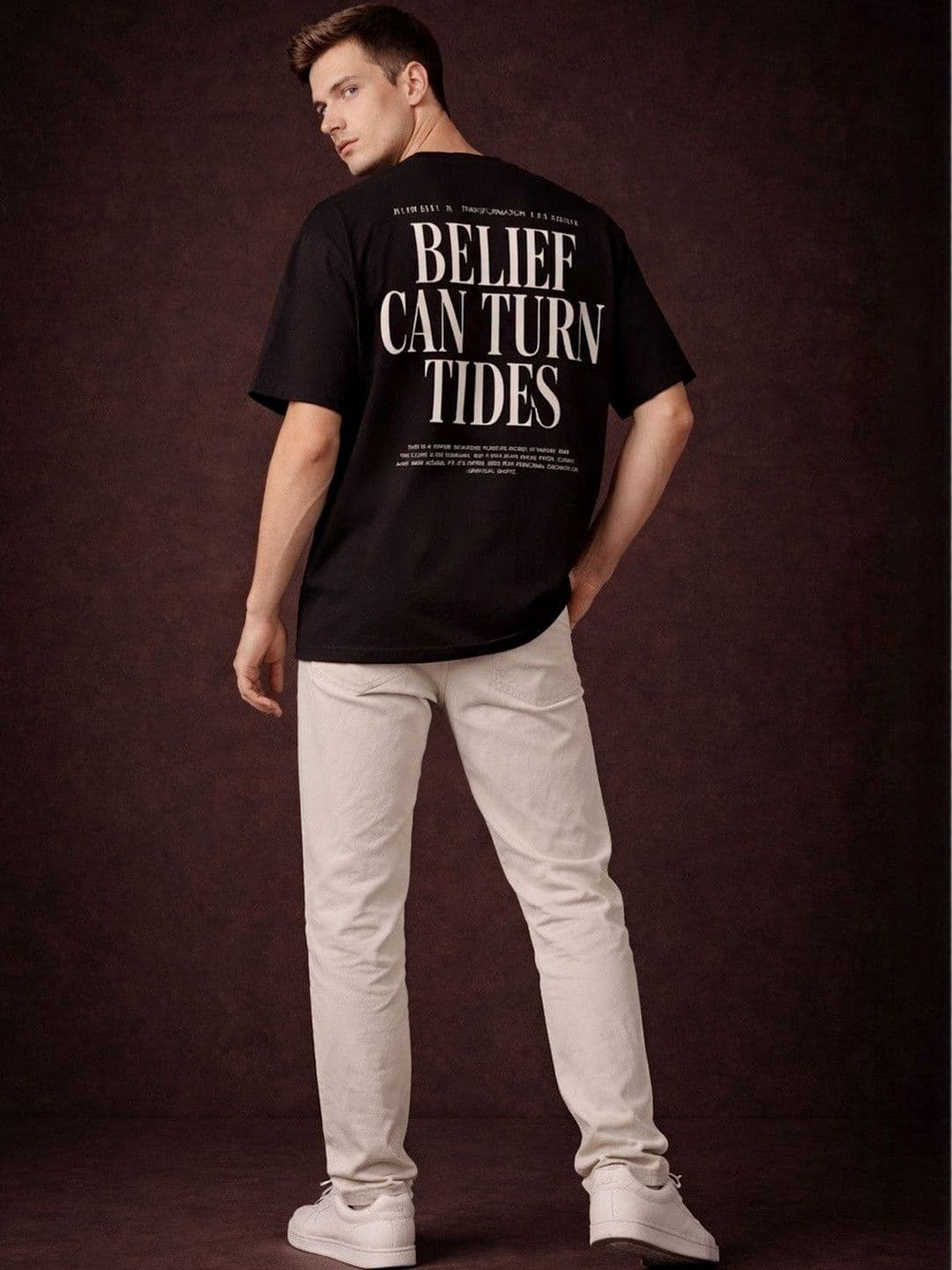 Mast & Harbour Men Typography Printed T-shirt thumbnail 5