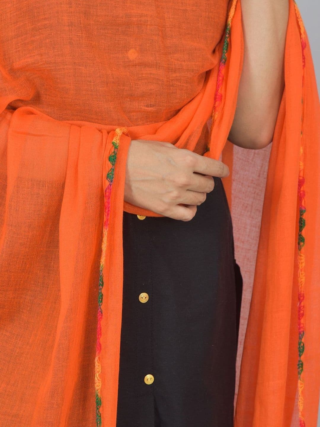 Kuhika Pack Of 4 Dupatta with Thread Work thumbnail 5