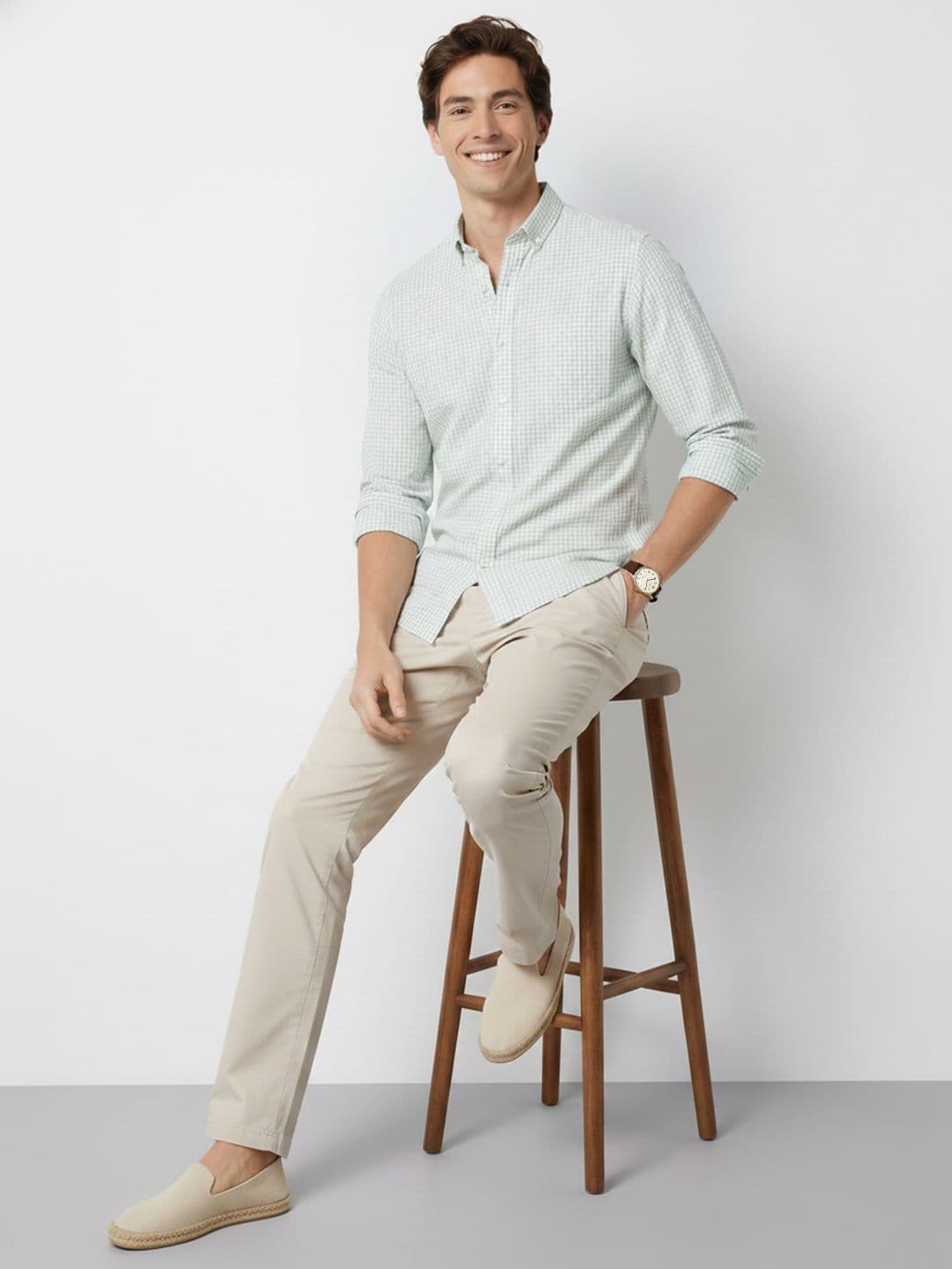 Mast & Harbour Checked Pure Cotton Casual Shirt thumbnail 3