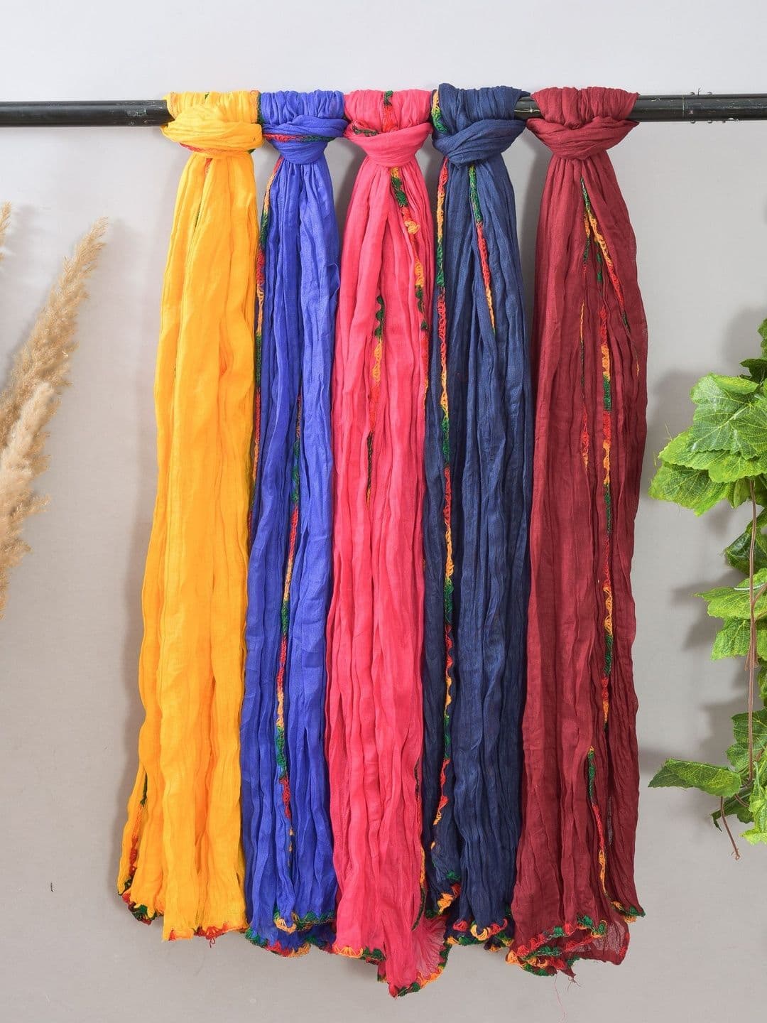 Kuhika Dyed Dupatta with Thread Work - view 1