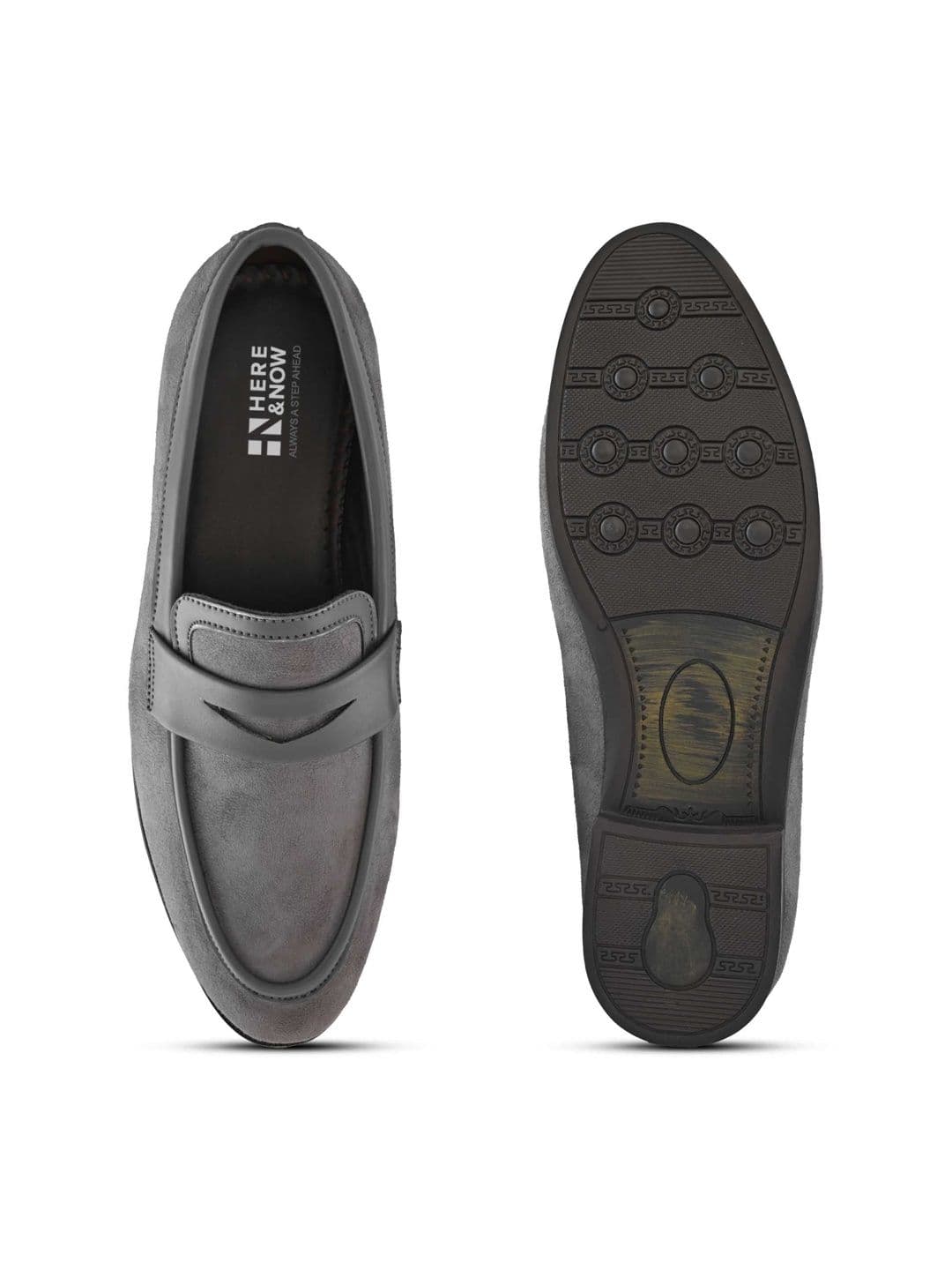 HERE&NOW Men Synthetic Leather Round Toe Slip-On Formal Loafers thumbnail 6