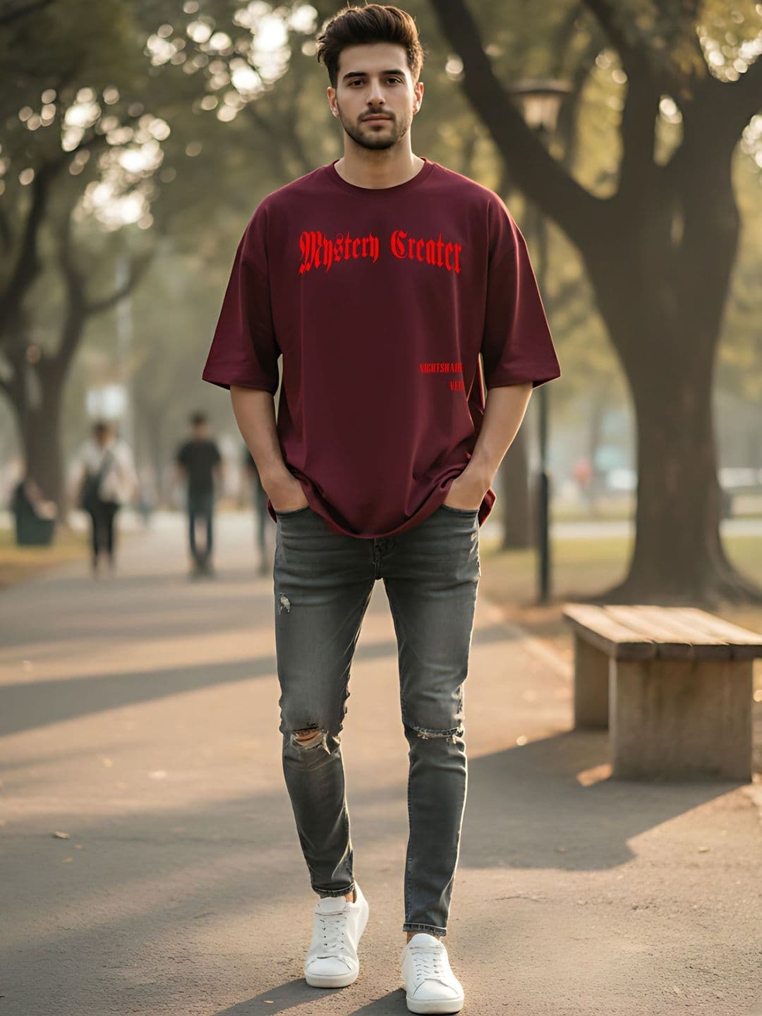 Kook N Keech Men Typography Printed Drop-Shoulder Sleeves T-shirt thumbnail 5
