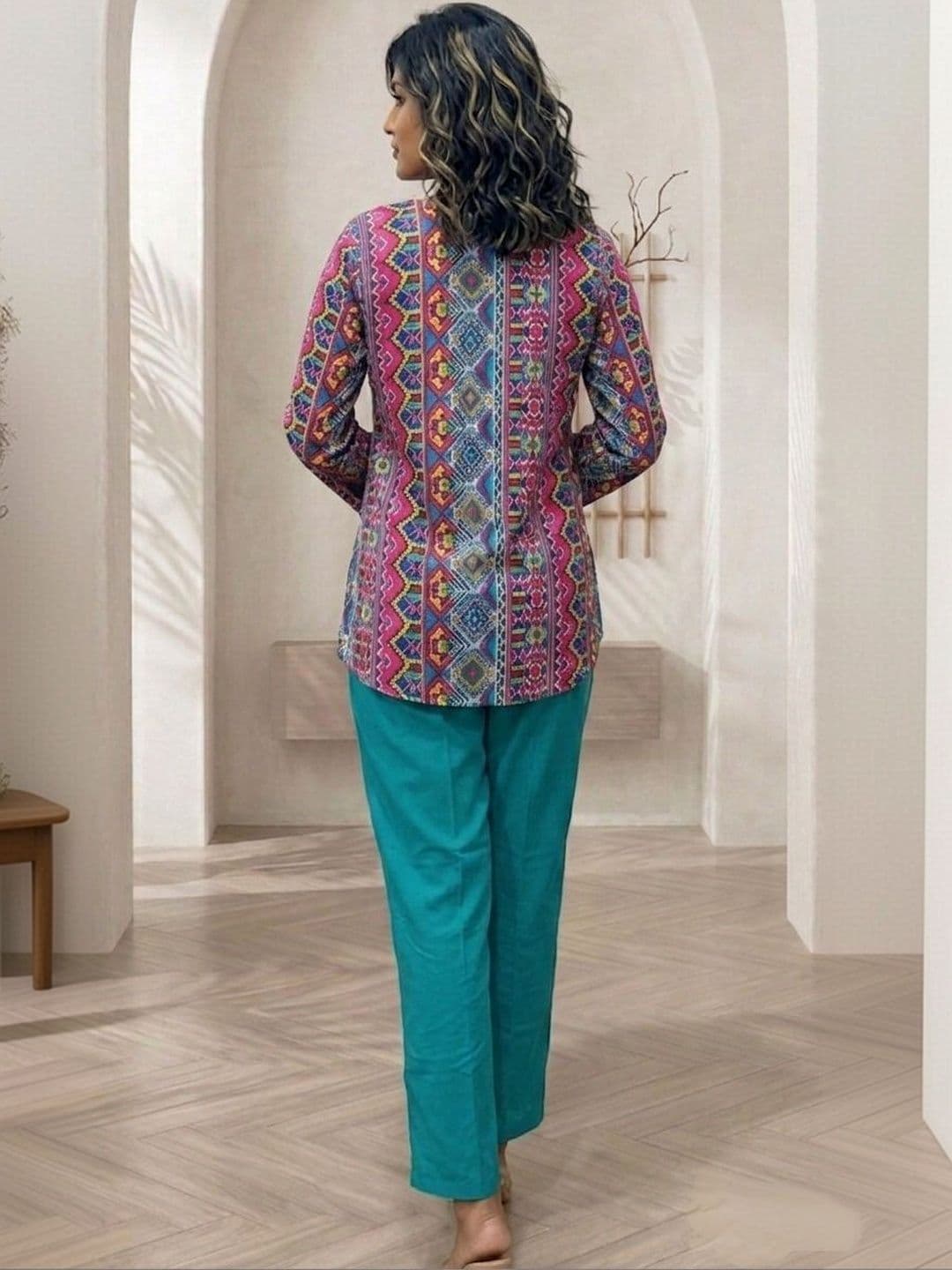 KALAMIR Printed Tunic with Trousers thumbnail 3