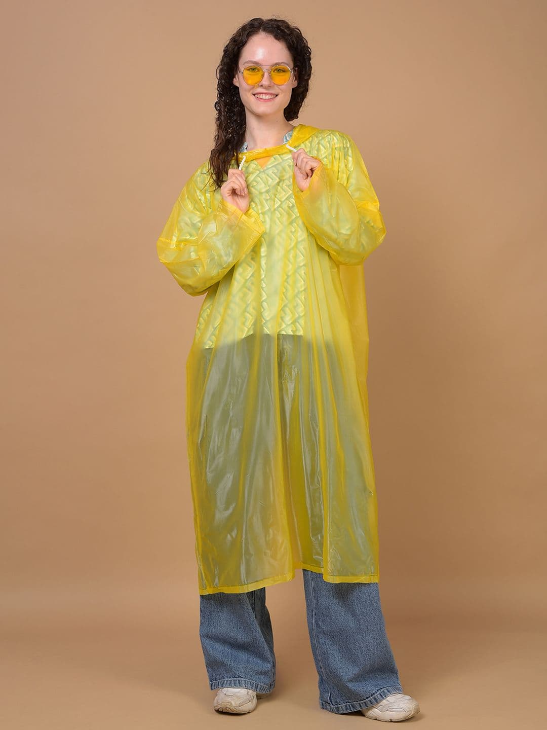 Dollar Unisex Waterproof PVC Rain Poncho with Adjustable Hood thumbnail 6