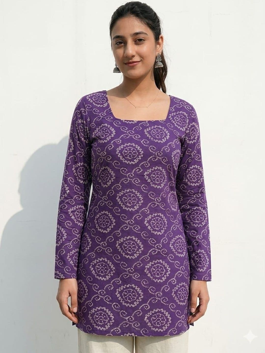 Classy Creation Ethnic Motifs Printed Square Neck Kurti thumbnail 5