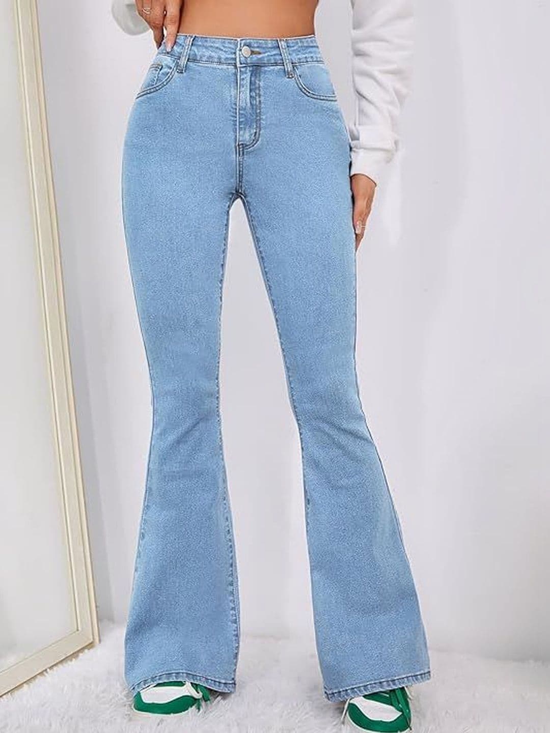 HERE&NOW Women Bootcut High-Rise Stretchable Jeans - view 1