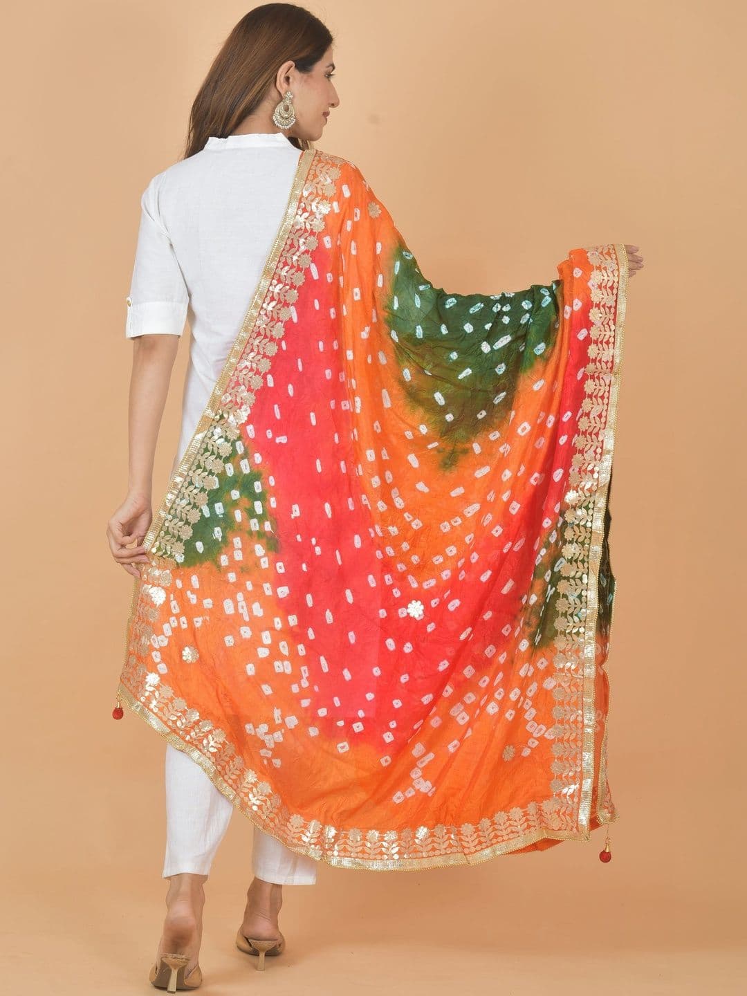 Kuhika Dyed Art Silk Dupatta with Sequinned thumbnail 3