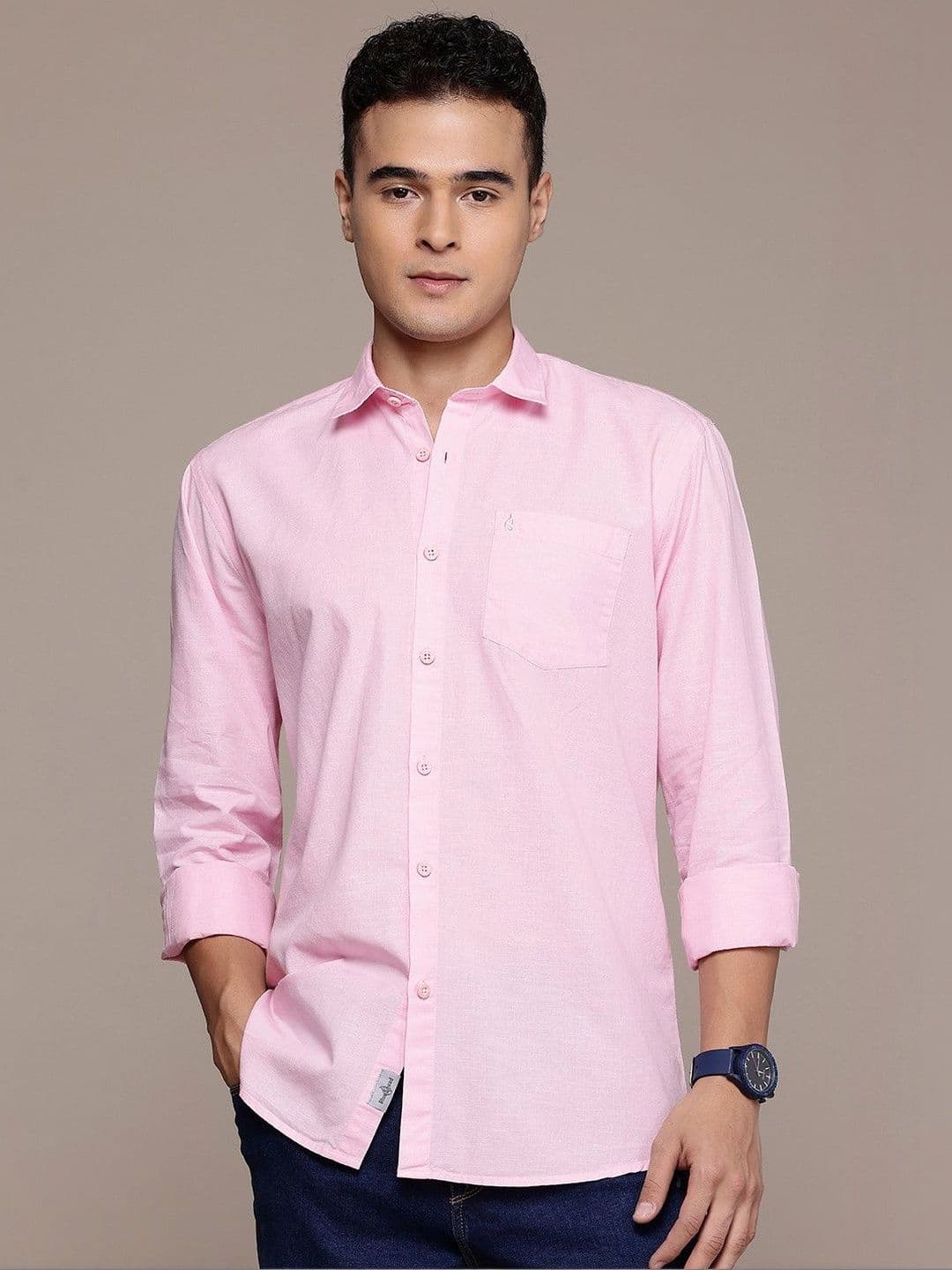 BS BLUE SQUAD Cotton Linen Casual Shirt - view 1