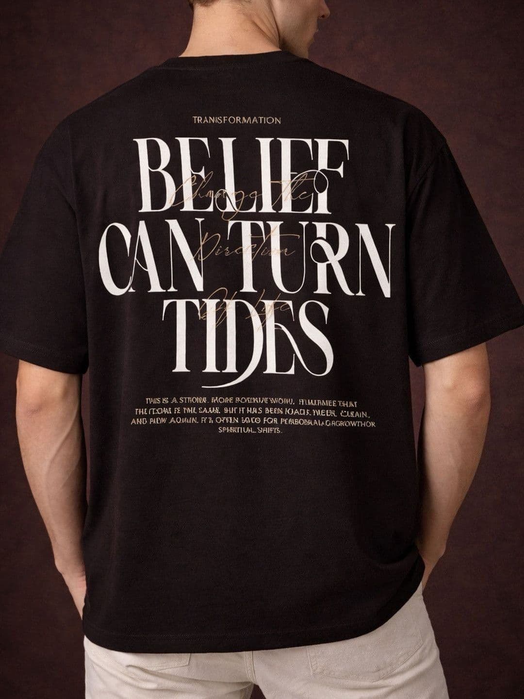 Mast & Harbour Men Typography Printed T-shirt thumbnail 2