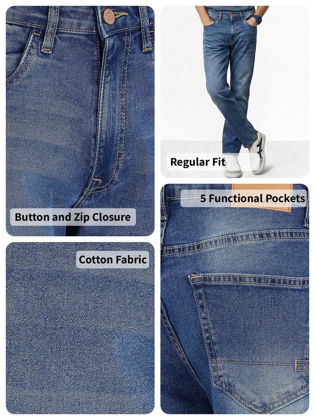 Aeropostale Men Regular Fit Stretchable Jeans thumbnail 3