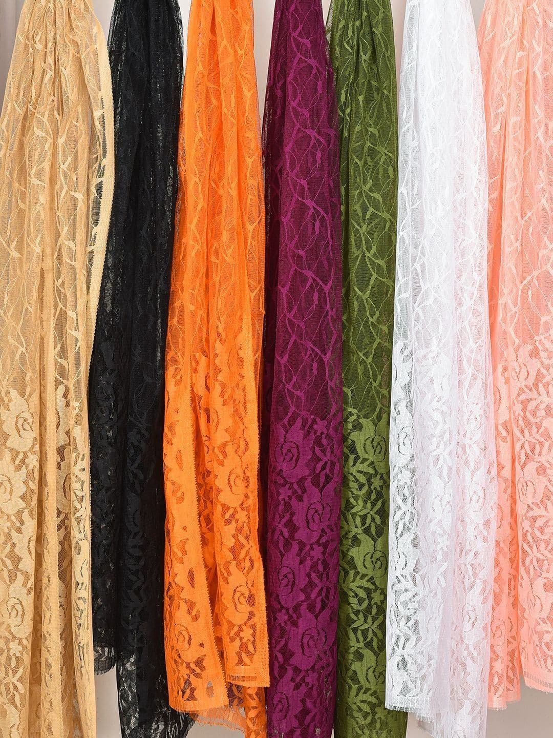 Kuhika Pack Of 7 Woven Design Dupatta thumbnail 4
