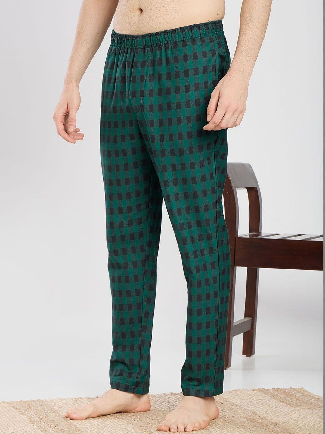 ETC Checked  Mid-Rise Straight Lounge Pants thumbnail 3