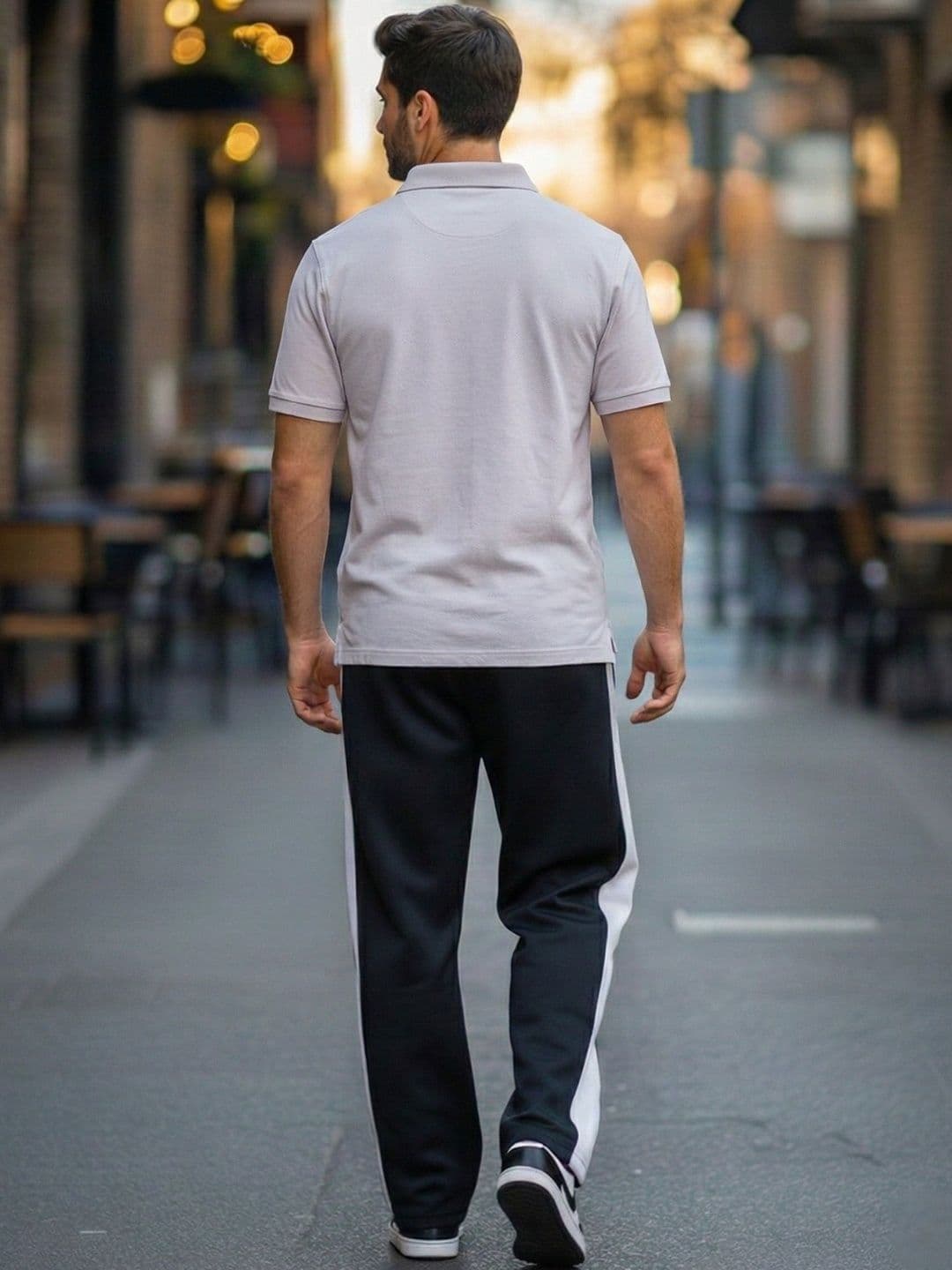 Utopium Men Brand Logo Polo Collar T-shirt thumbnail 4
