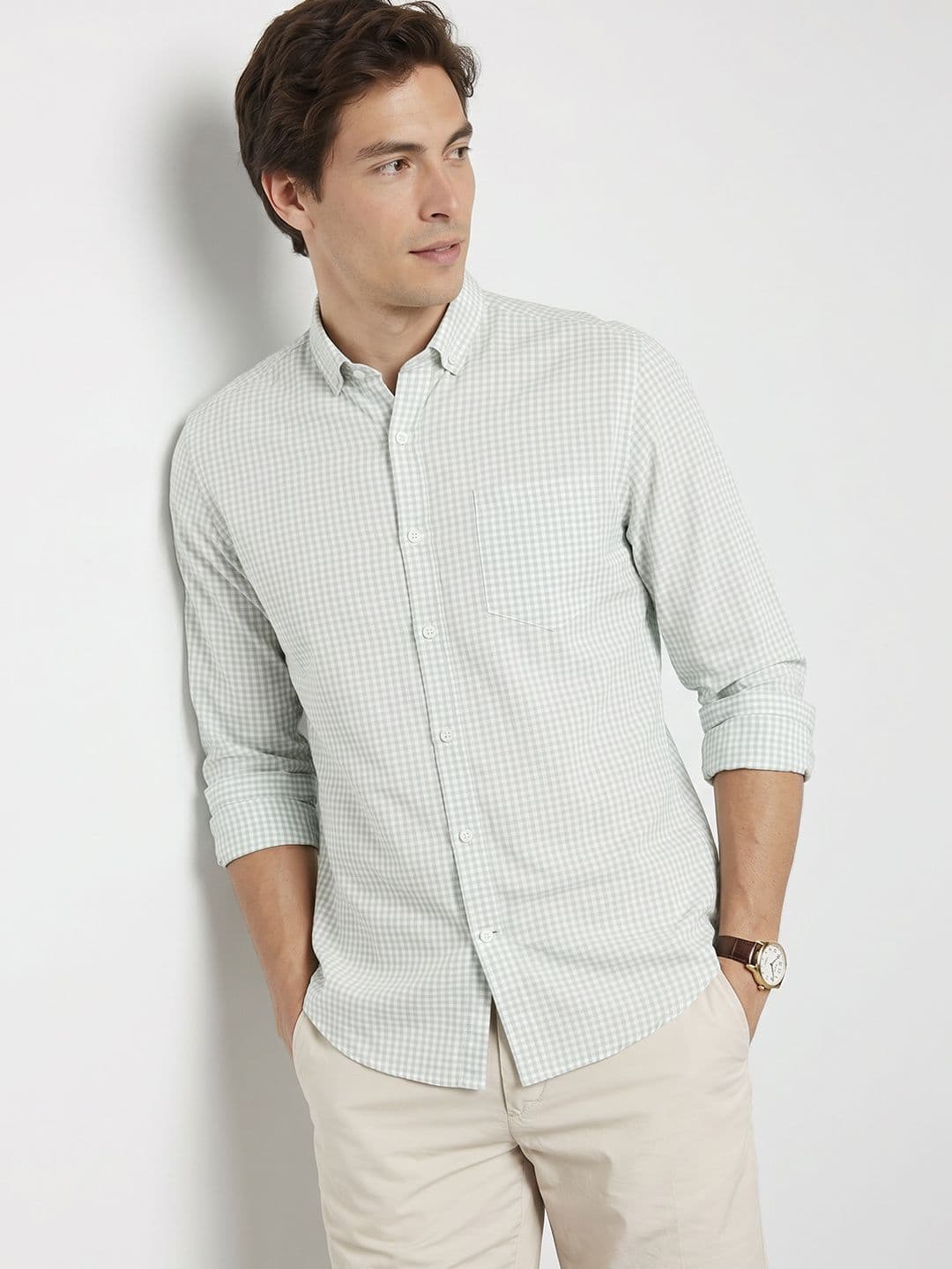 Mast & Harbour Checked Pure Cotton Casual Shirt thumbnail 5