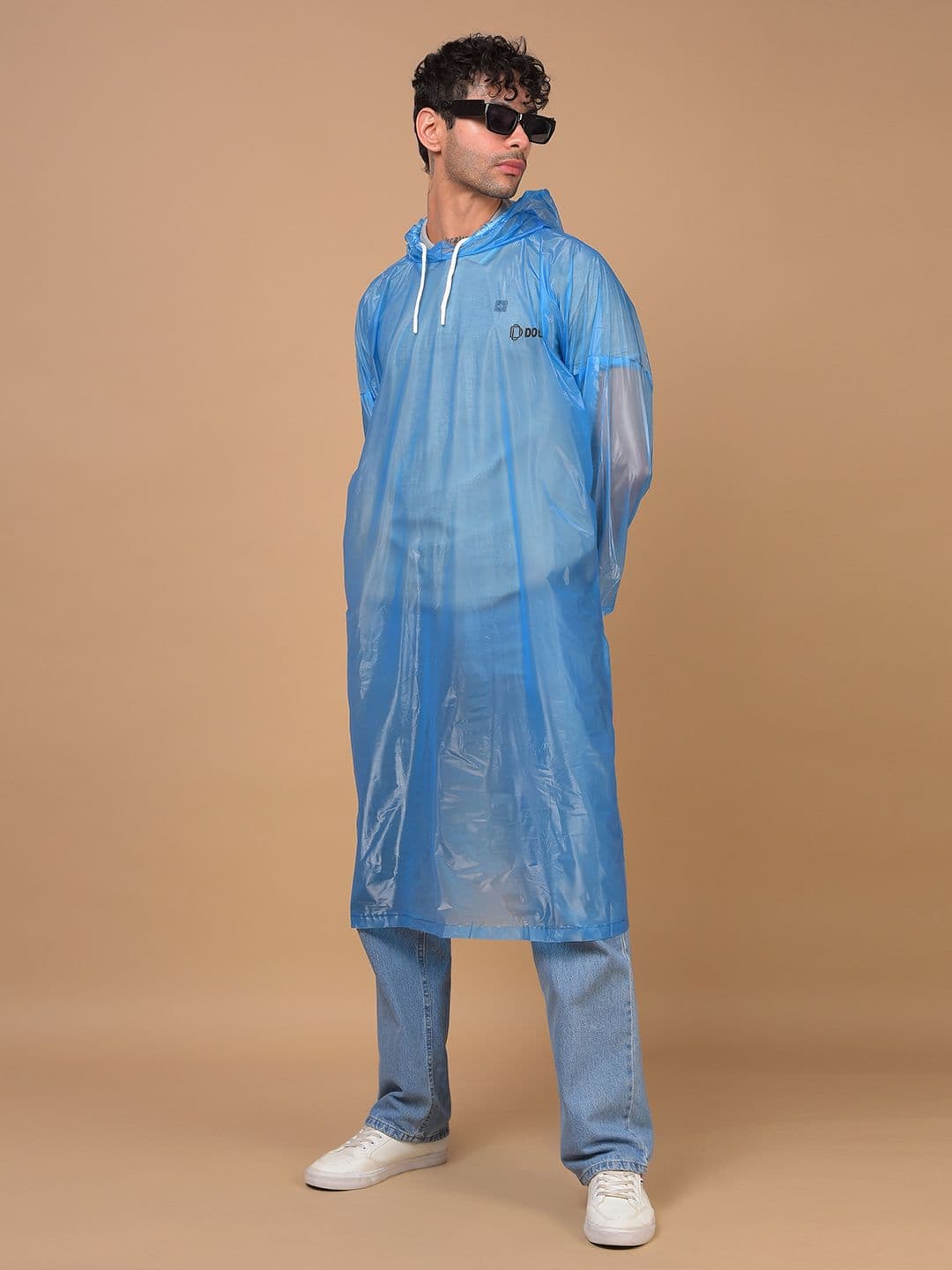 Dollar Unisex Waterproof PVC Rain Poncho with Adjustable Hood thumbnail 4