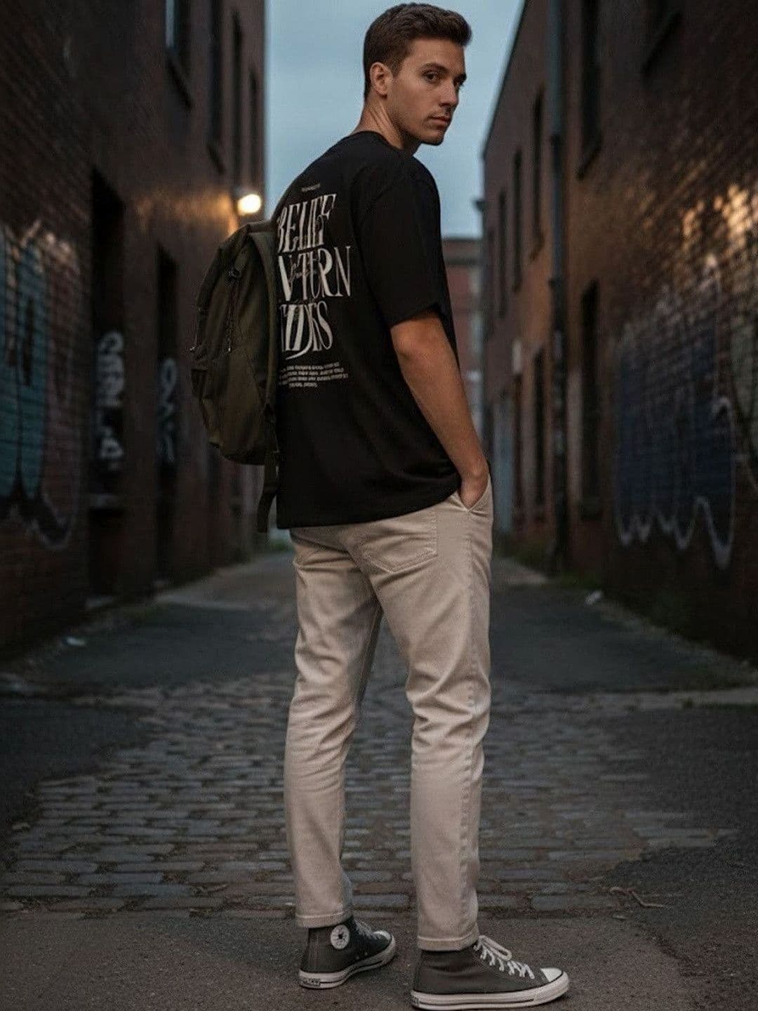 Mast & Harbour Men Typography Printed T-shirt thumbnail 6
