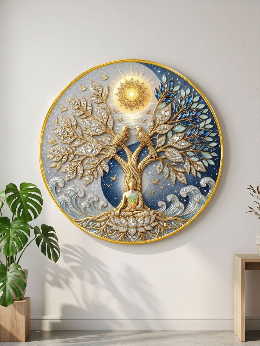 Livin'luxe Multicoloured MDF Religious Wall Paintings thumbnail 2