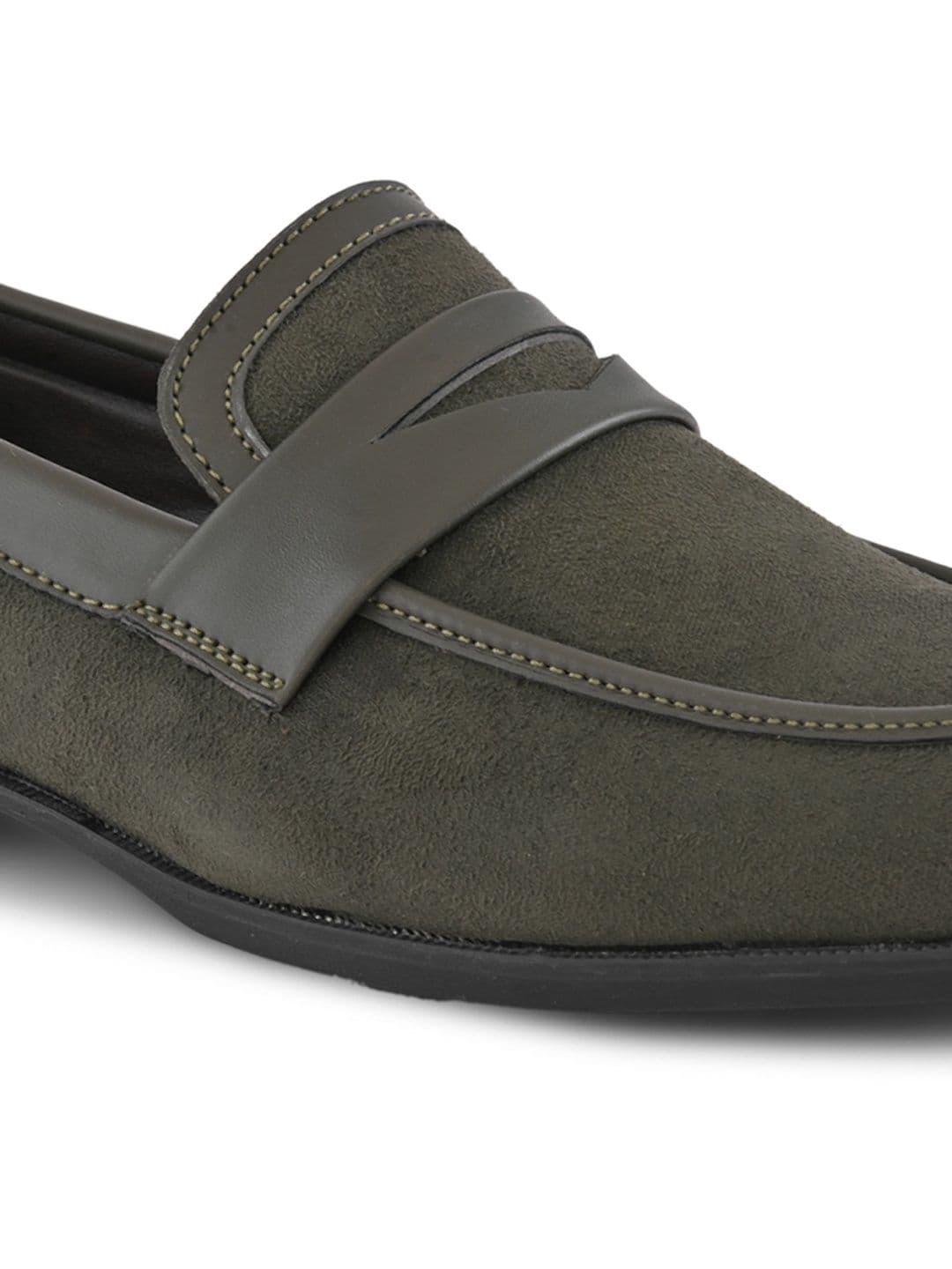 HERE&NOW Men Synthetic Leather Round Toe Slip-On Formal Loafers thumbnail 5