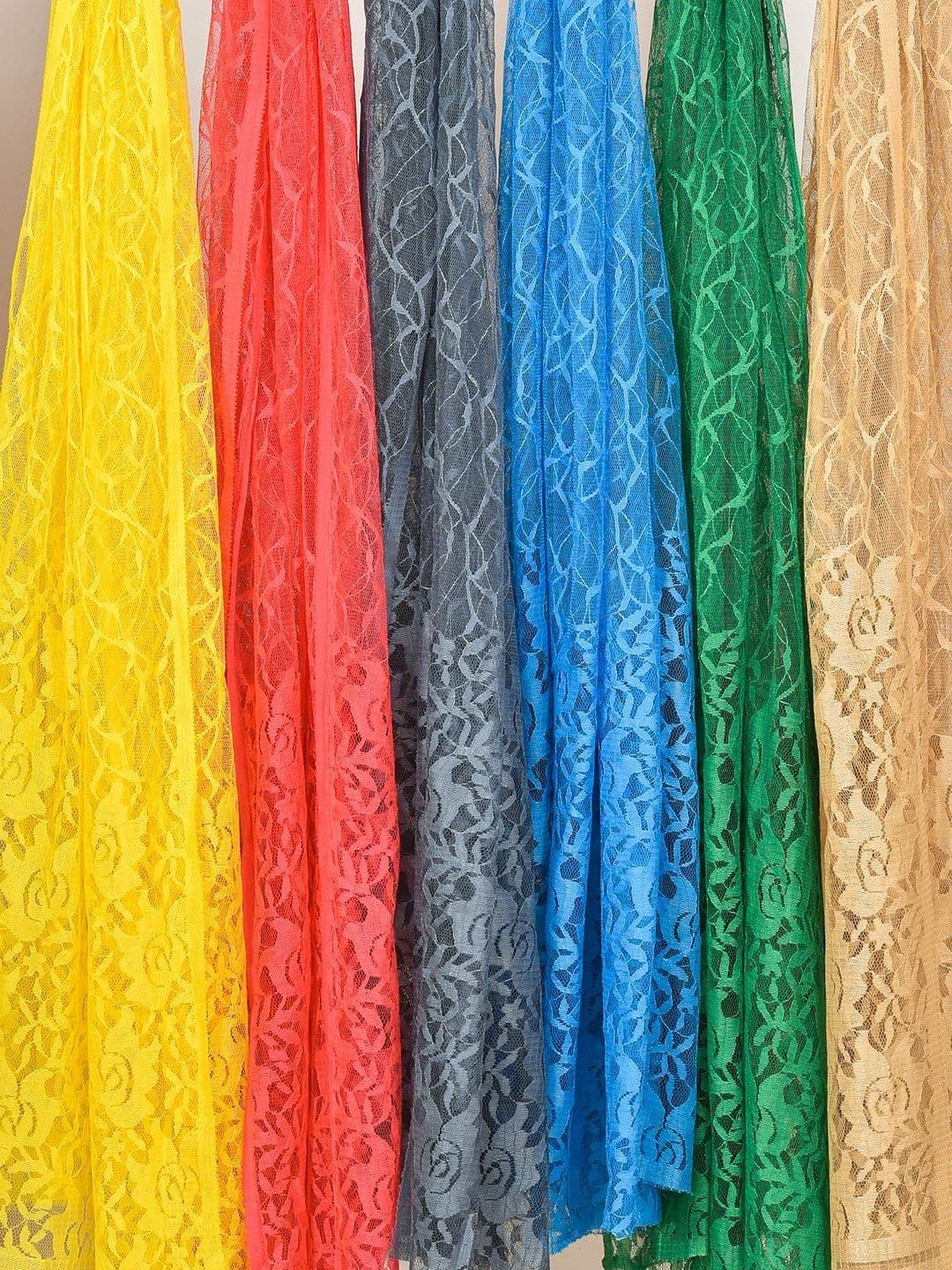 Kuhika Pack Of 6 Woven Design Dupatta thumbnail 3