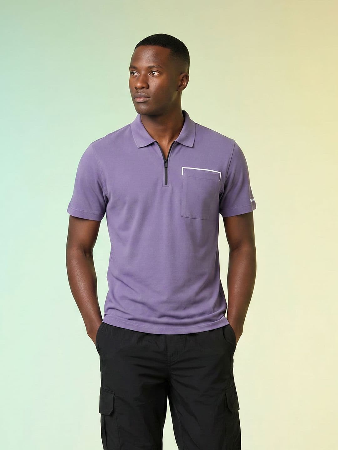 HRX by Hrithik Roshan Men Regular Fit Polo Collar T-shirt thumbnail 2
