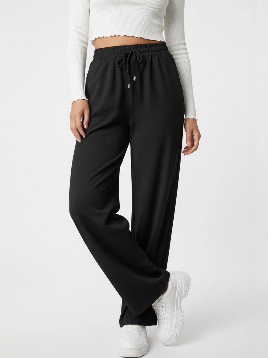 SZN Pack Of 2 Women Smart High-Rise Wrinkle Free Trousers thumbnail 6