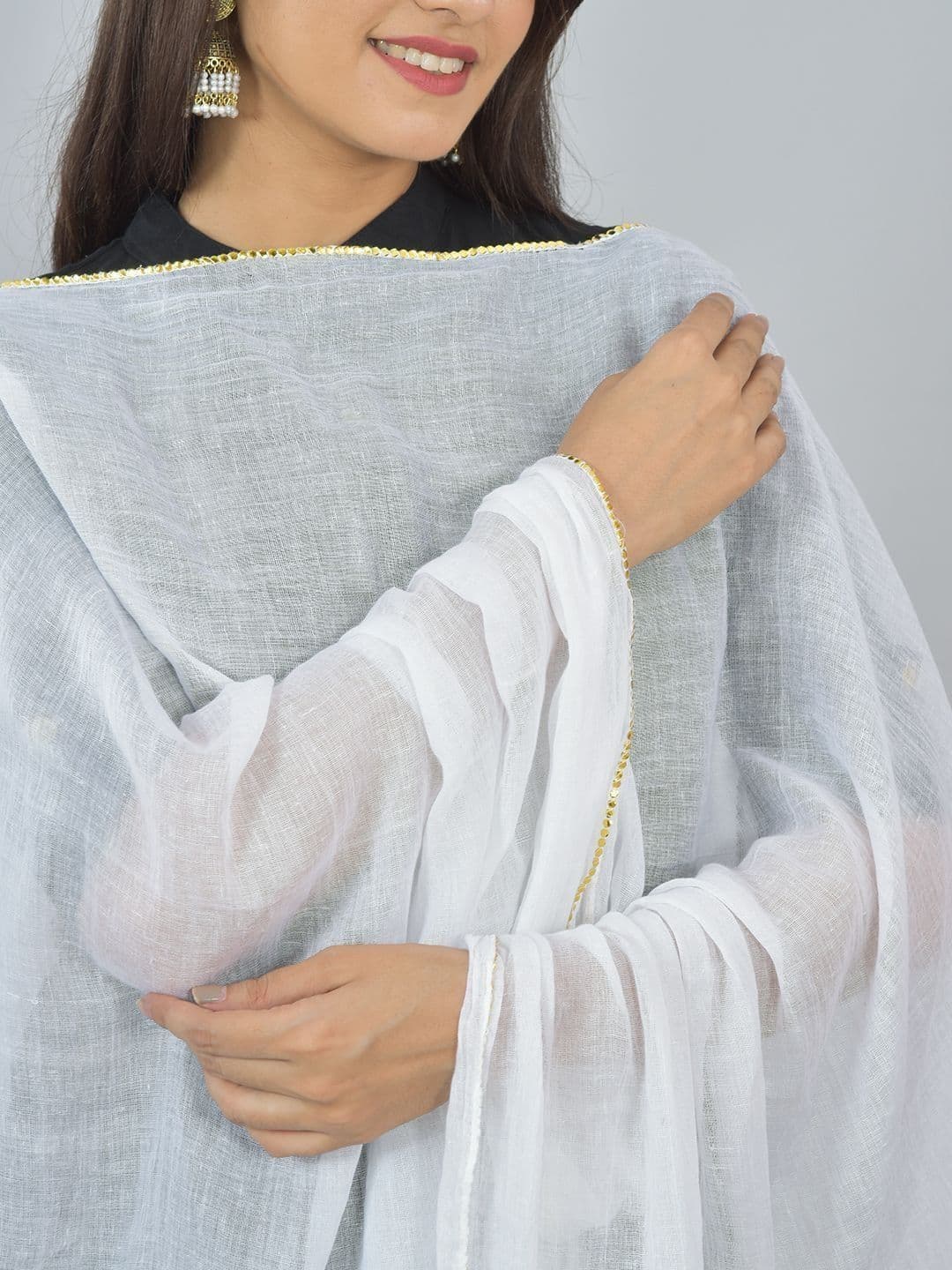 Kuhika Dupatta with Sequinned thumbnail 3
