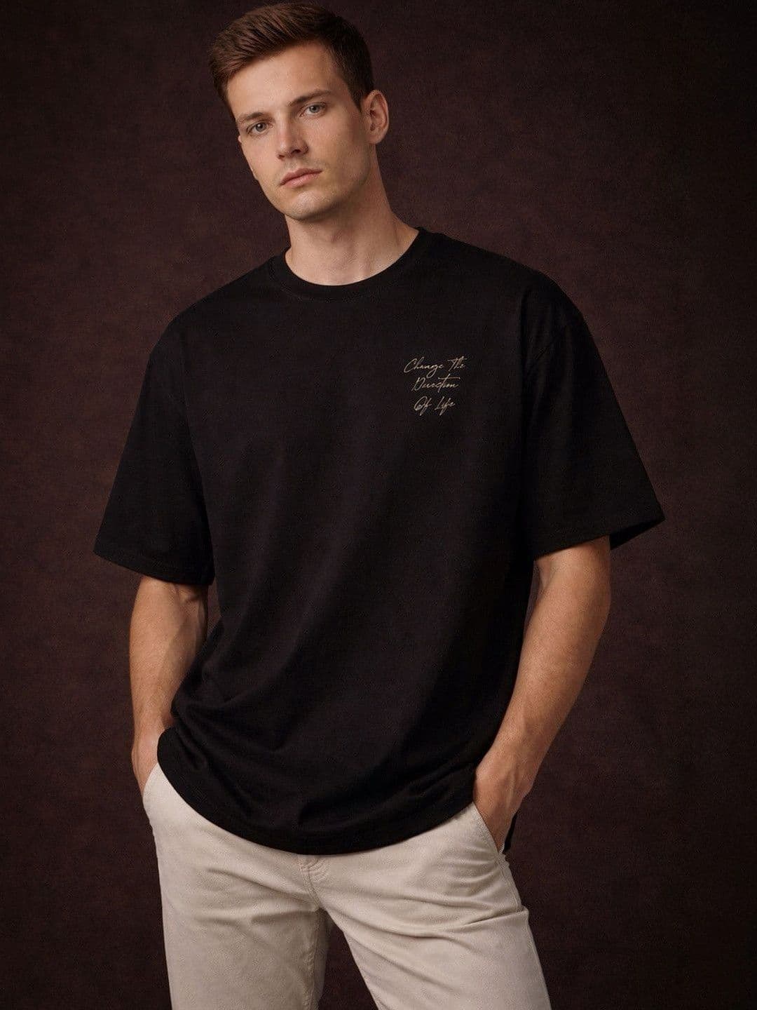 Mast & Harbour Men Typography Printed T-shirt thumbnail 4