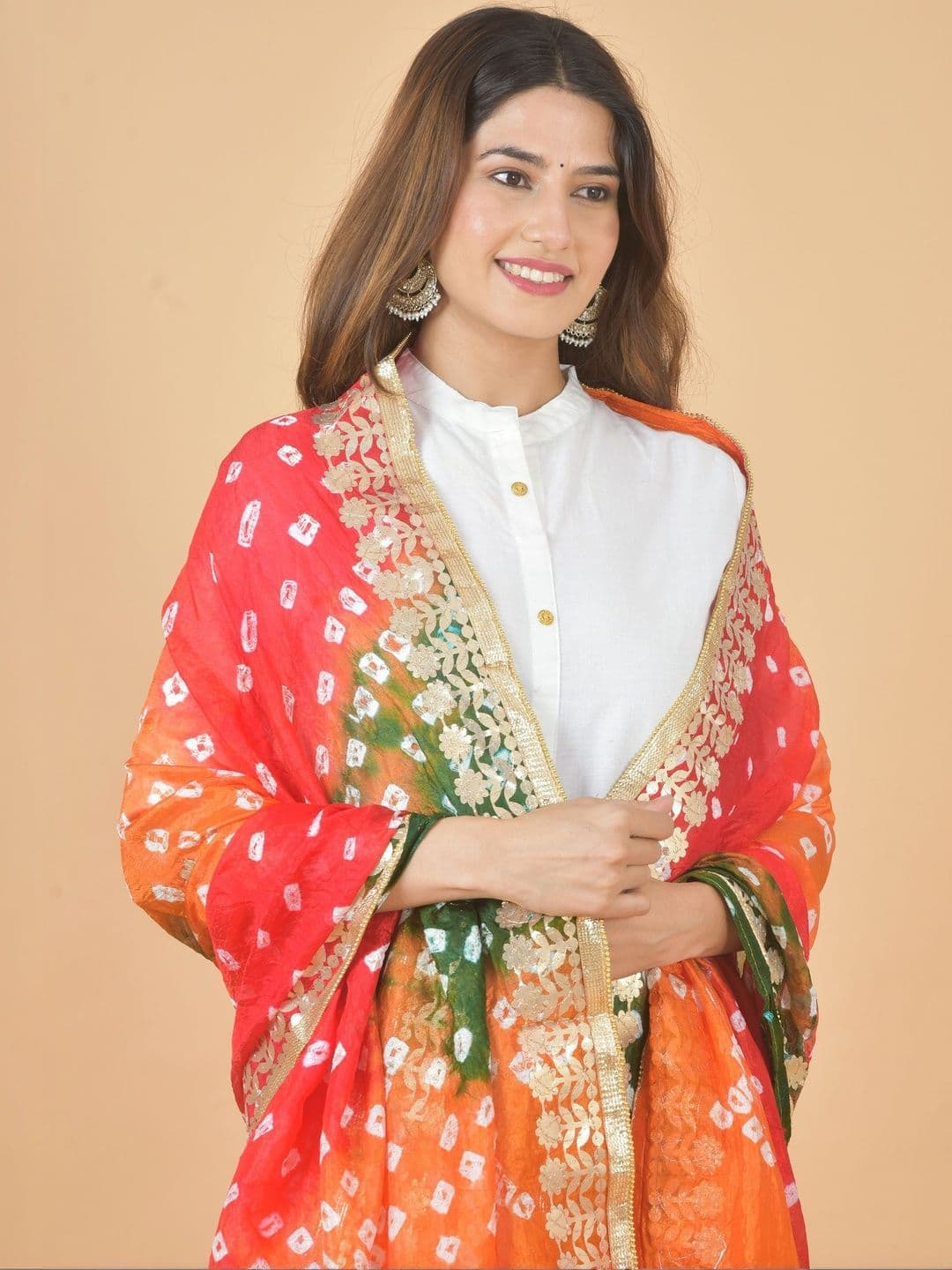 Kuhika Dyed Art Silk Dupatta with Sequinned thumbnail 5
